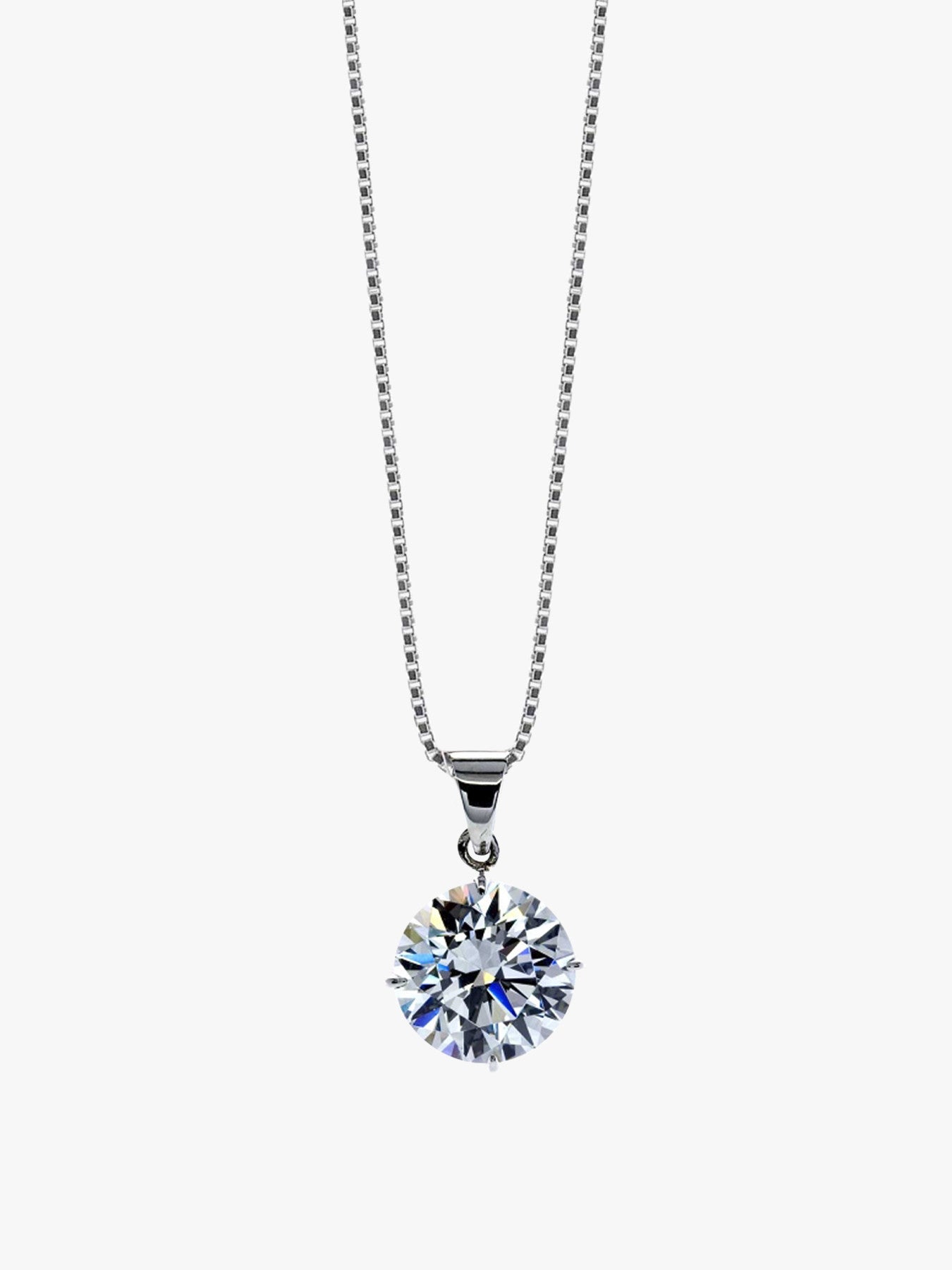 Brilliant Prongs Pendant Necklace