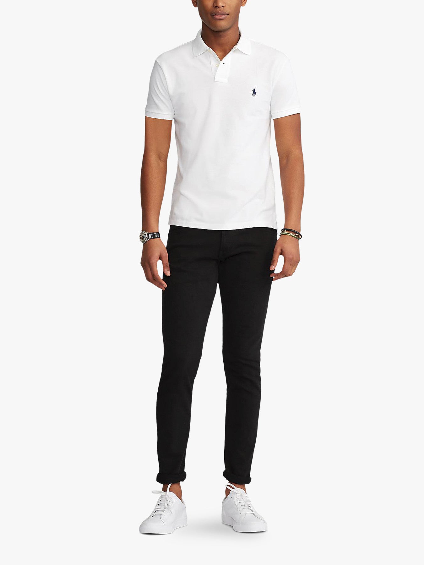 Slim Fit Mesh Polo Shirt