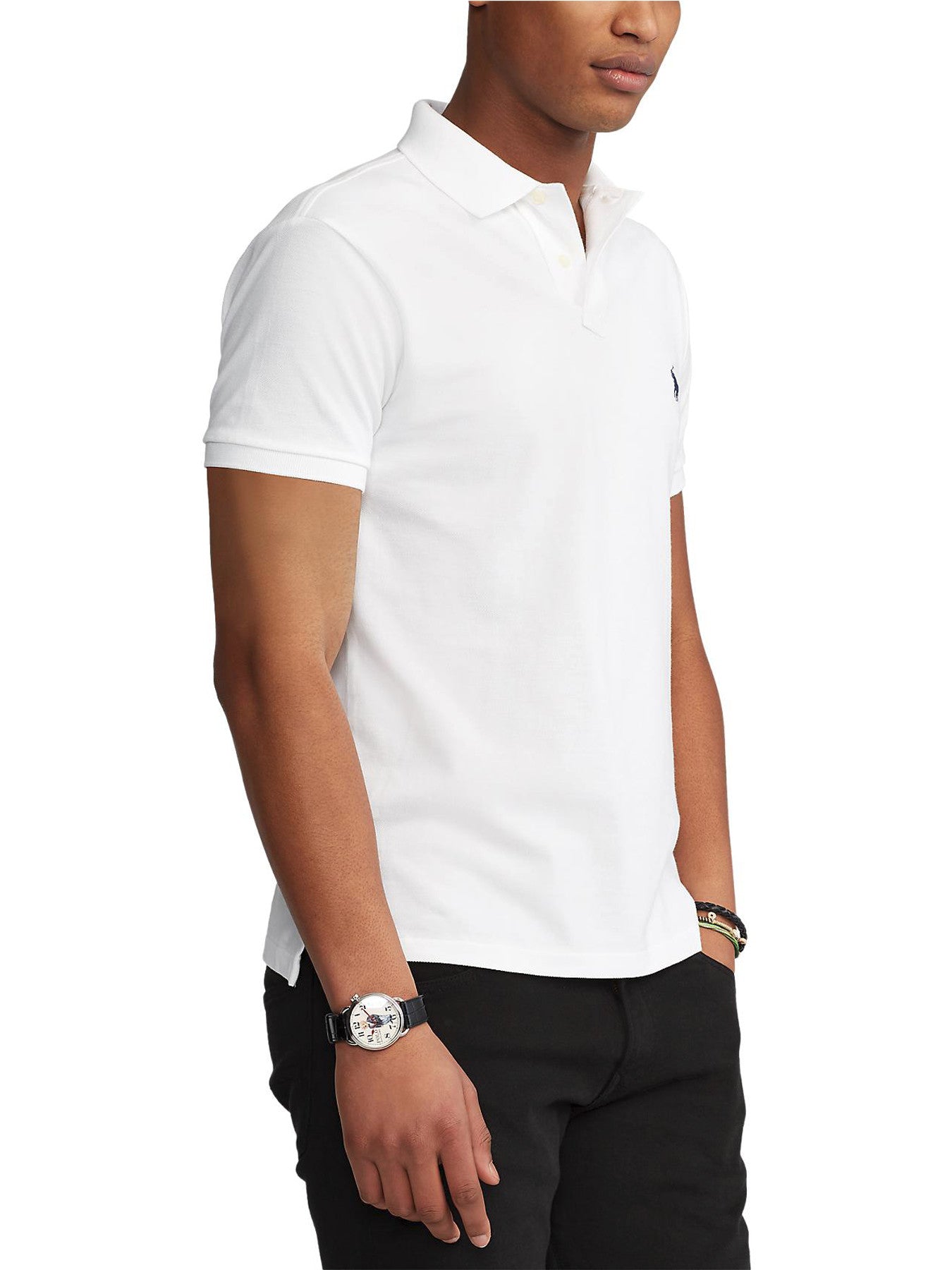 Slim Fit Mesh Polo Shirt