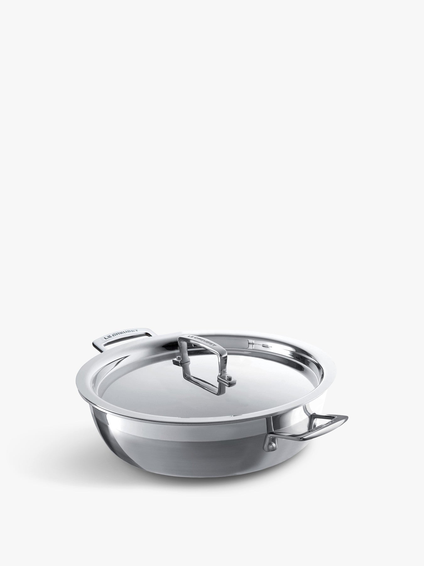 3-Ply Stainless Steel Shallow Casserole with Lid 26cm