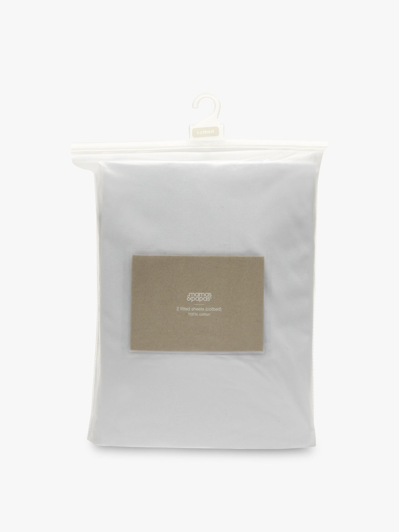 2 Cotbed Fitted Sheets White
