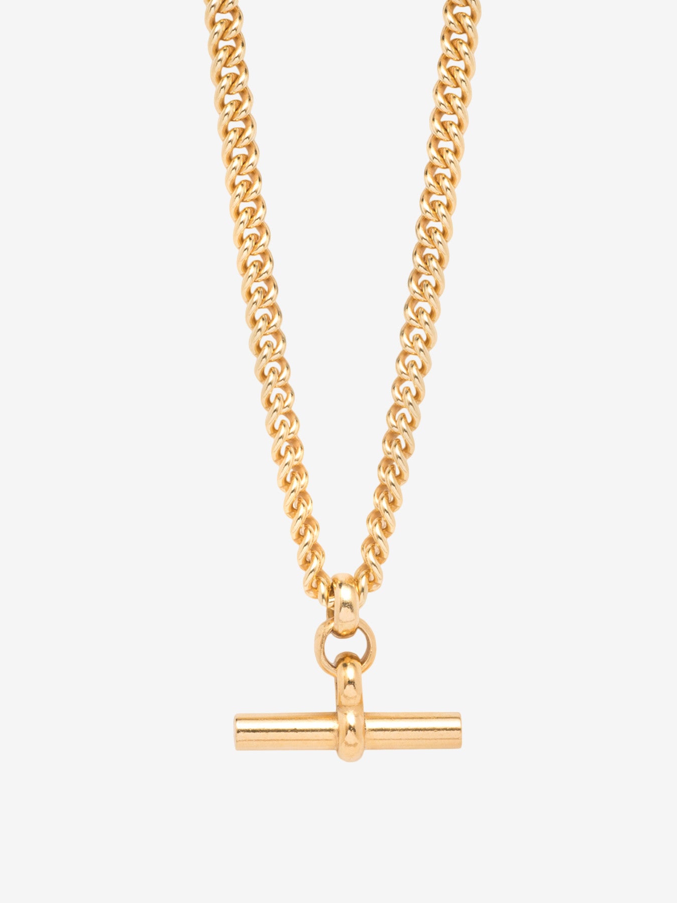 Med T-Bar Chunky Curb Necklace