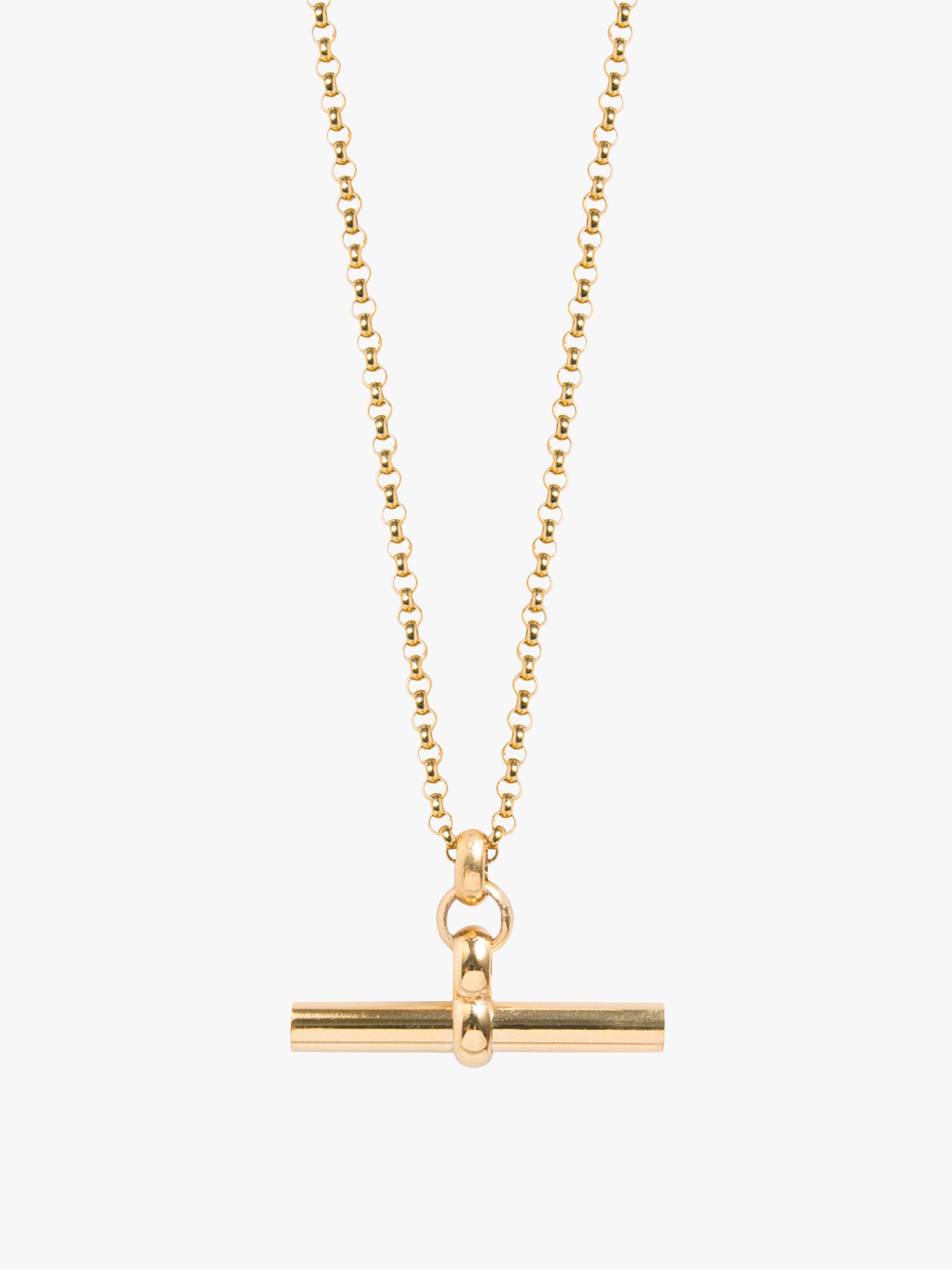 Medium T-Bar on Belcher Necklace