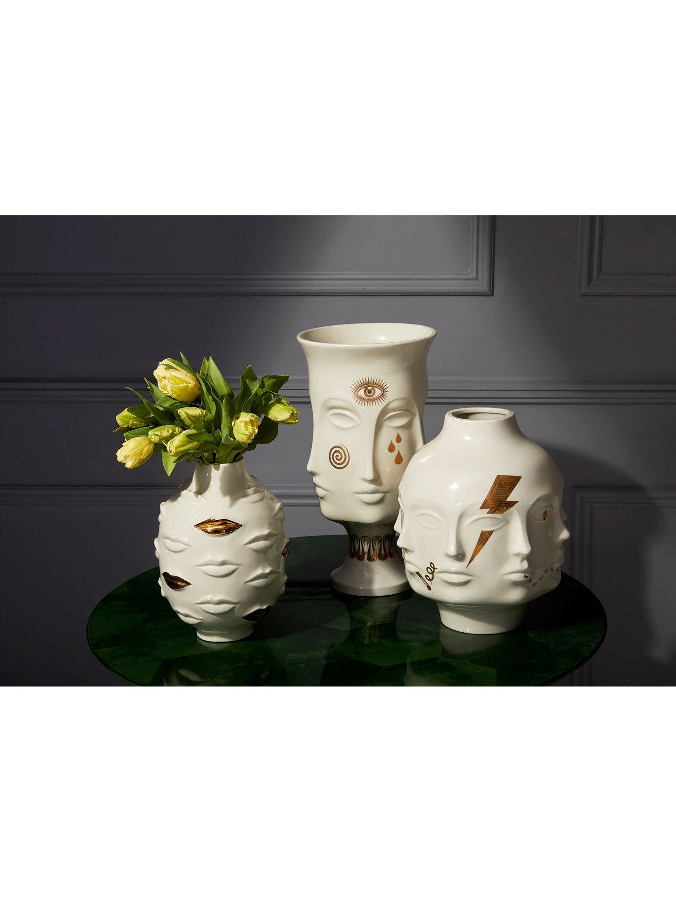 Gilded Muse Gala Round Vase
