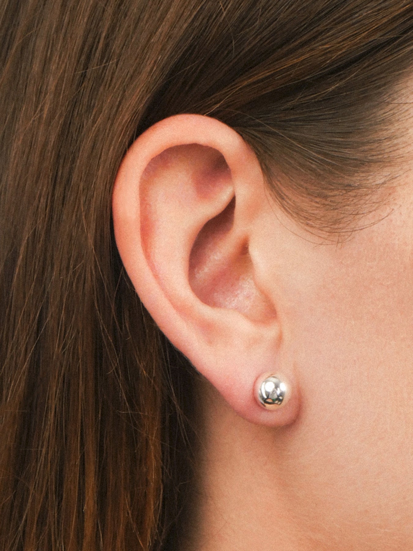 Silver Tone Stud Earrings