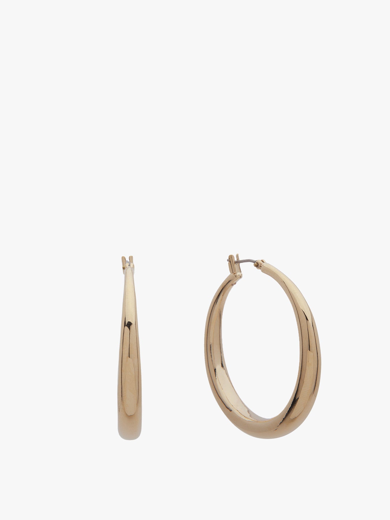 Gold Tone Gradual Hoop Earrings
