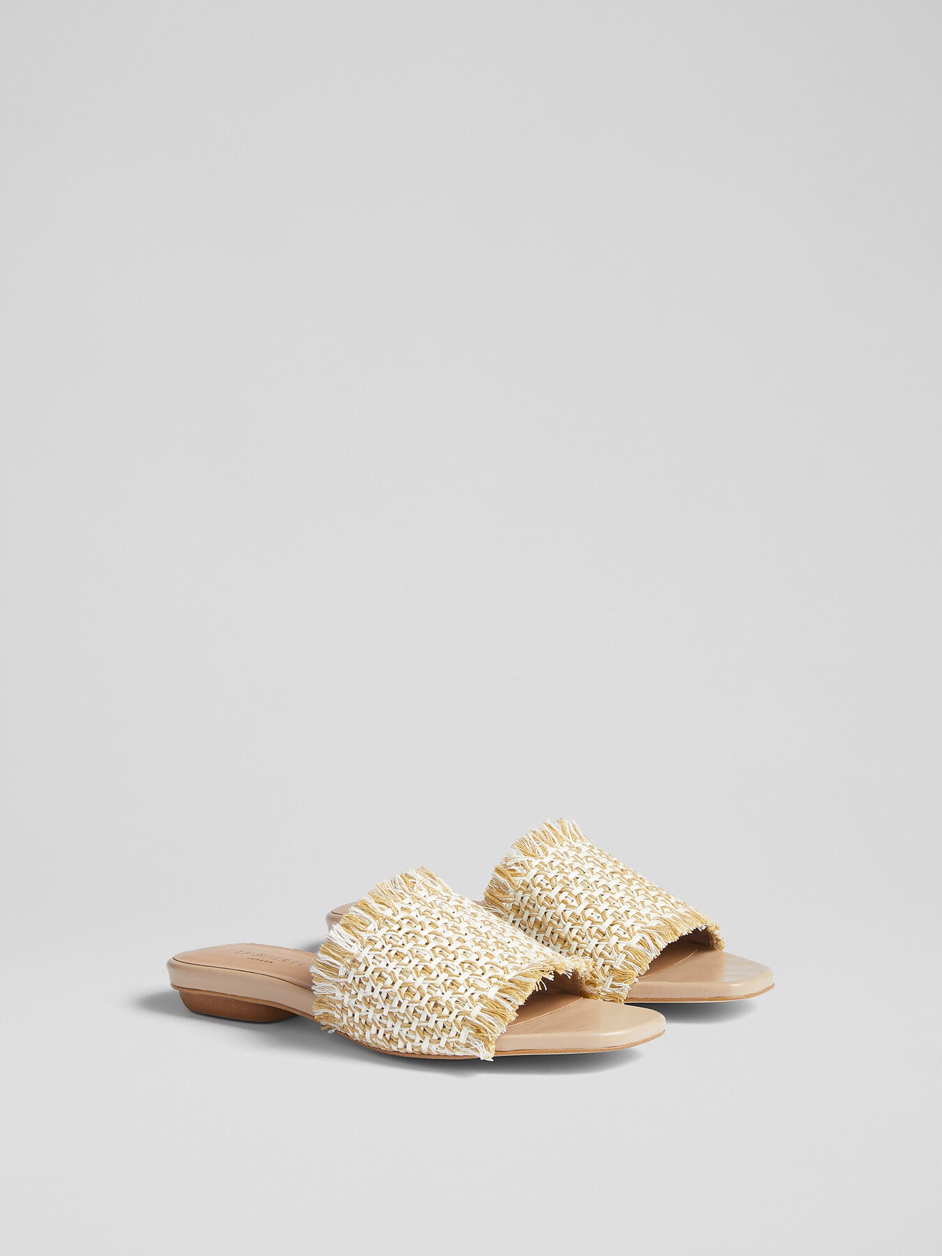 Meera Cream Raffia Flat Sandals