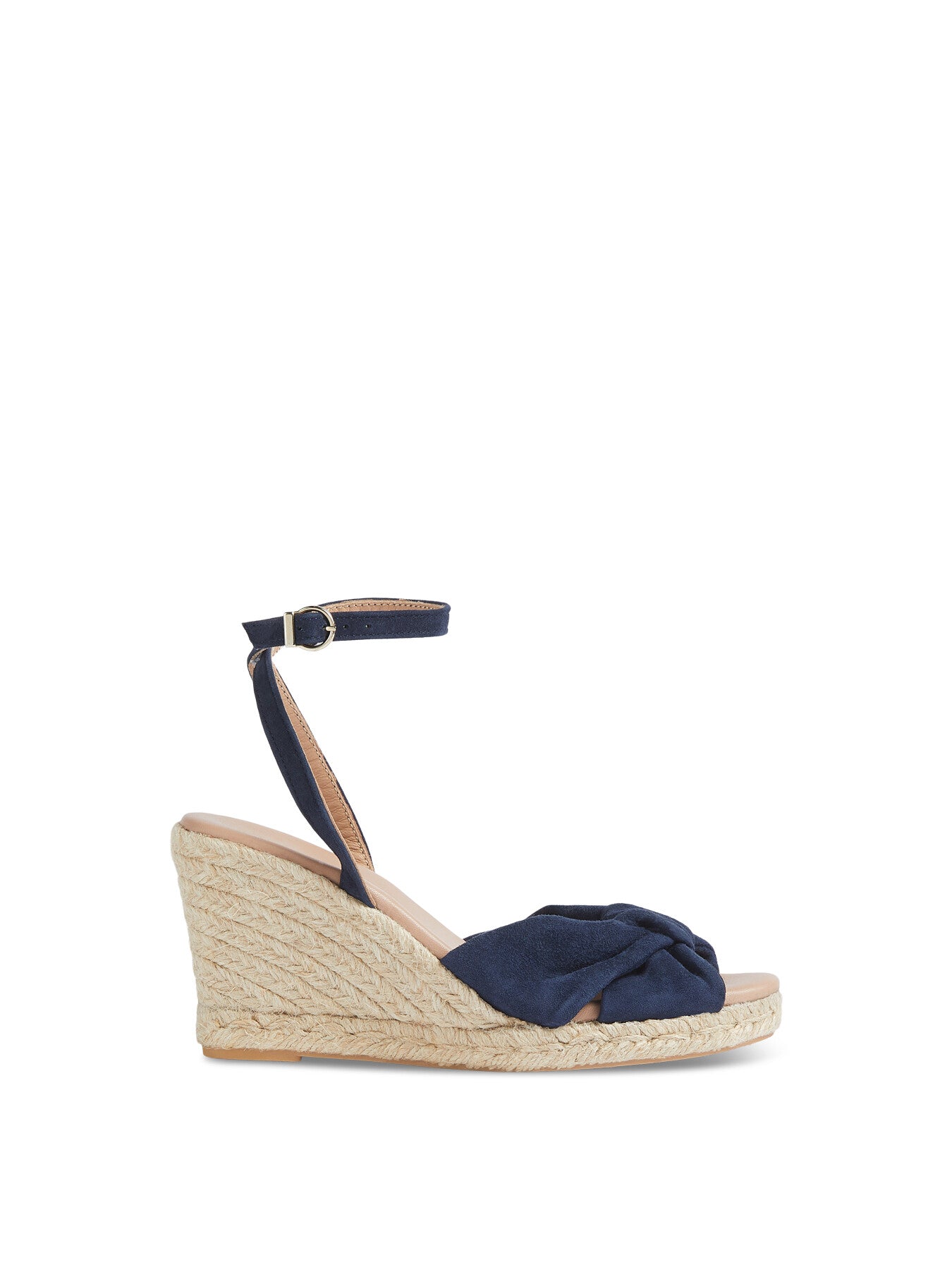 Angela Navy Suede Espadrille Sandals