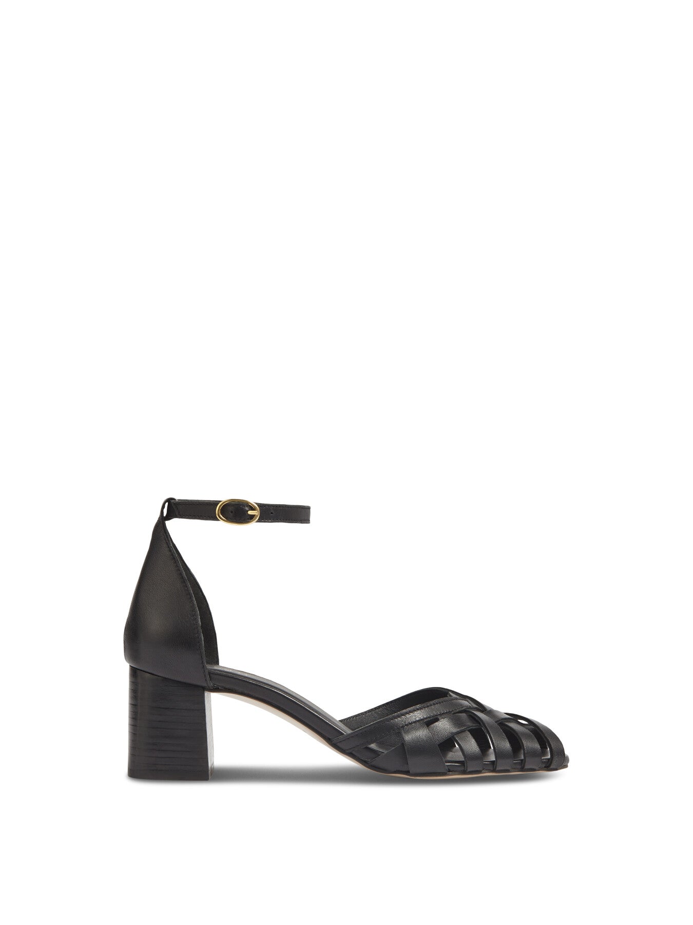 Noemia Nappa Leather Heeled Plaited Front Dorsay
