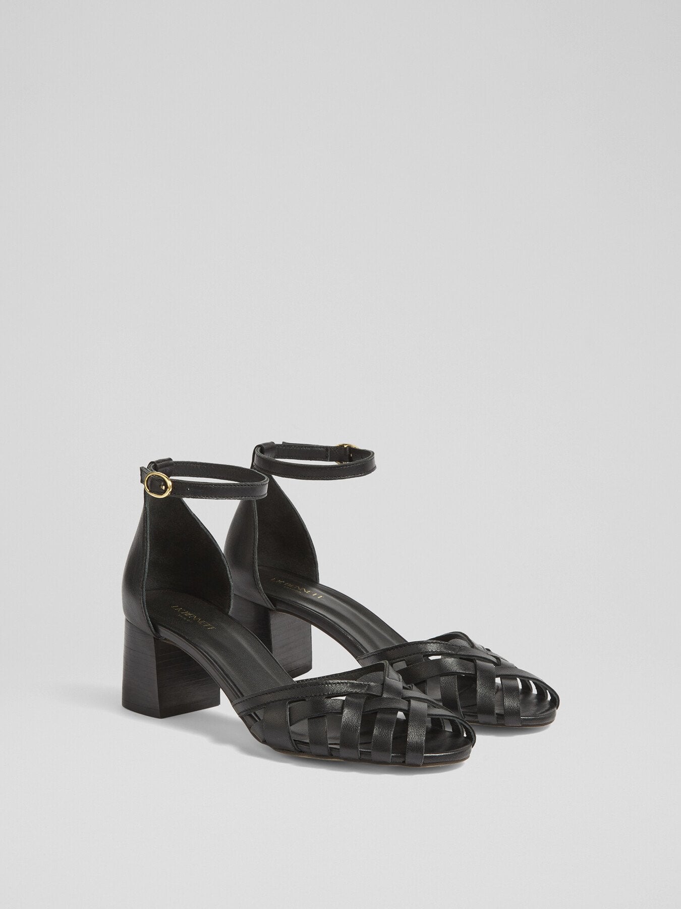 Noemia Nappa Leather Heeled Plaited Front Dorsay