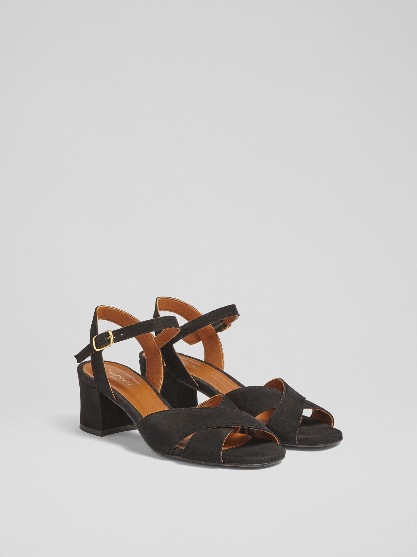 Alba Kid Suede Cross Front Sandal