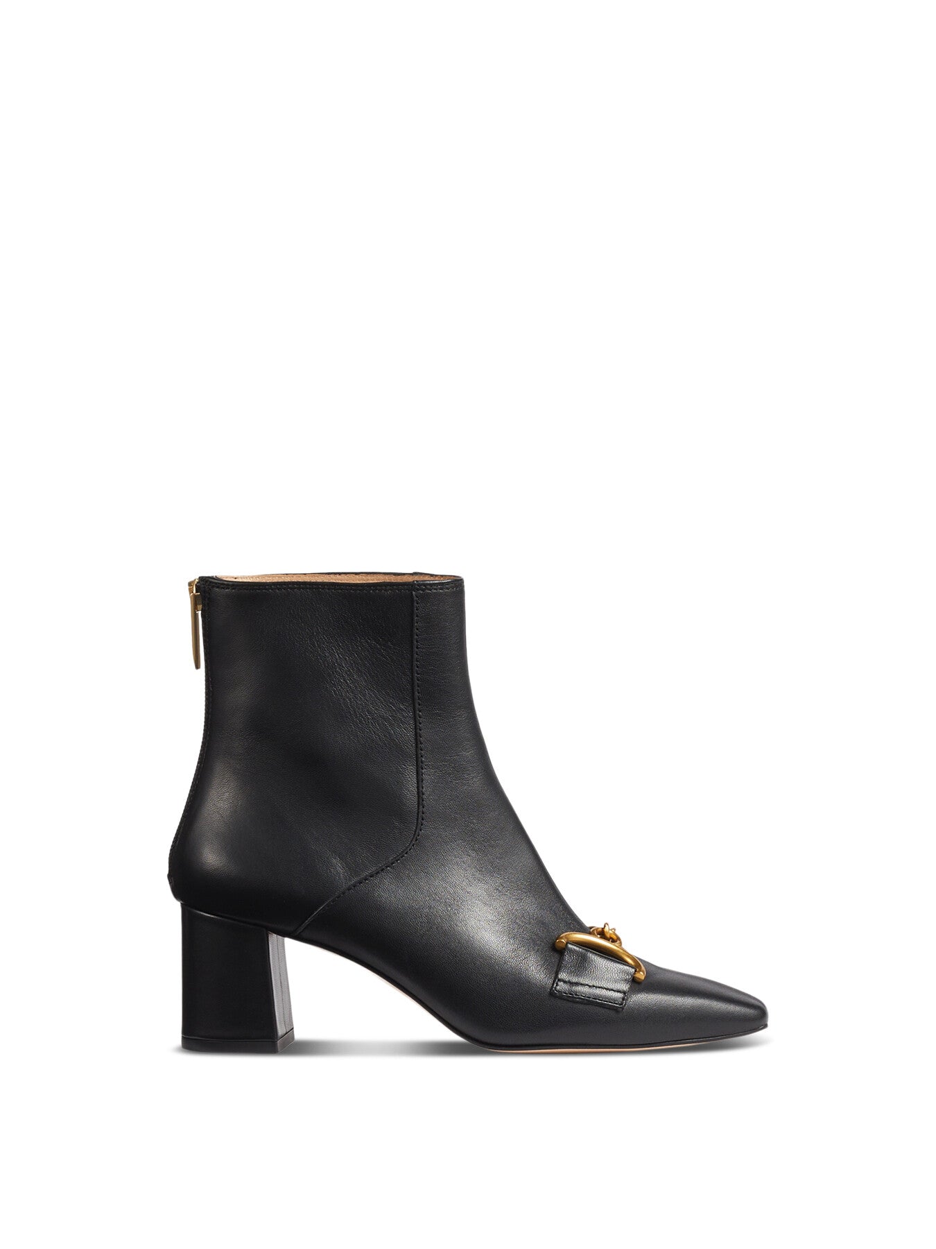 Nadina Leather Snaffle-Detail Ankle Boots
