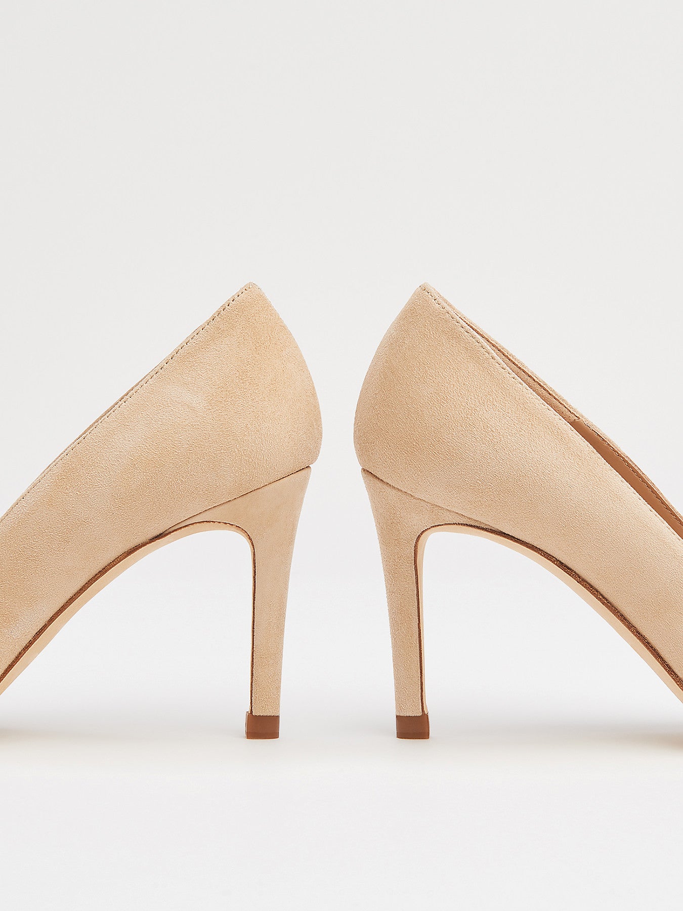 Floret Beige Suede Pointed Toe Courts