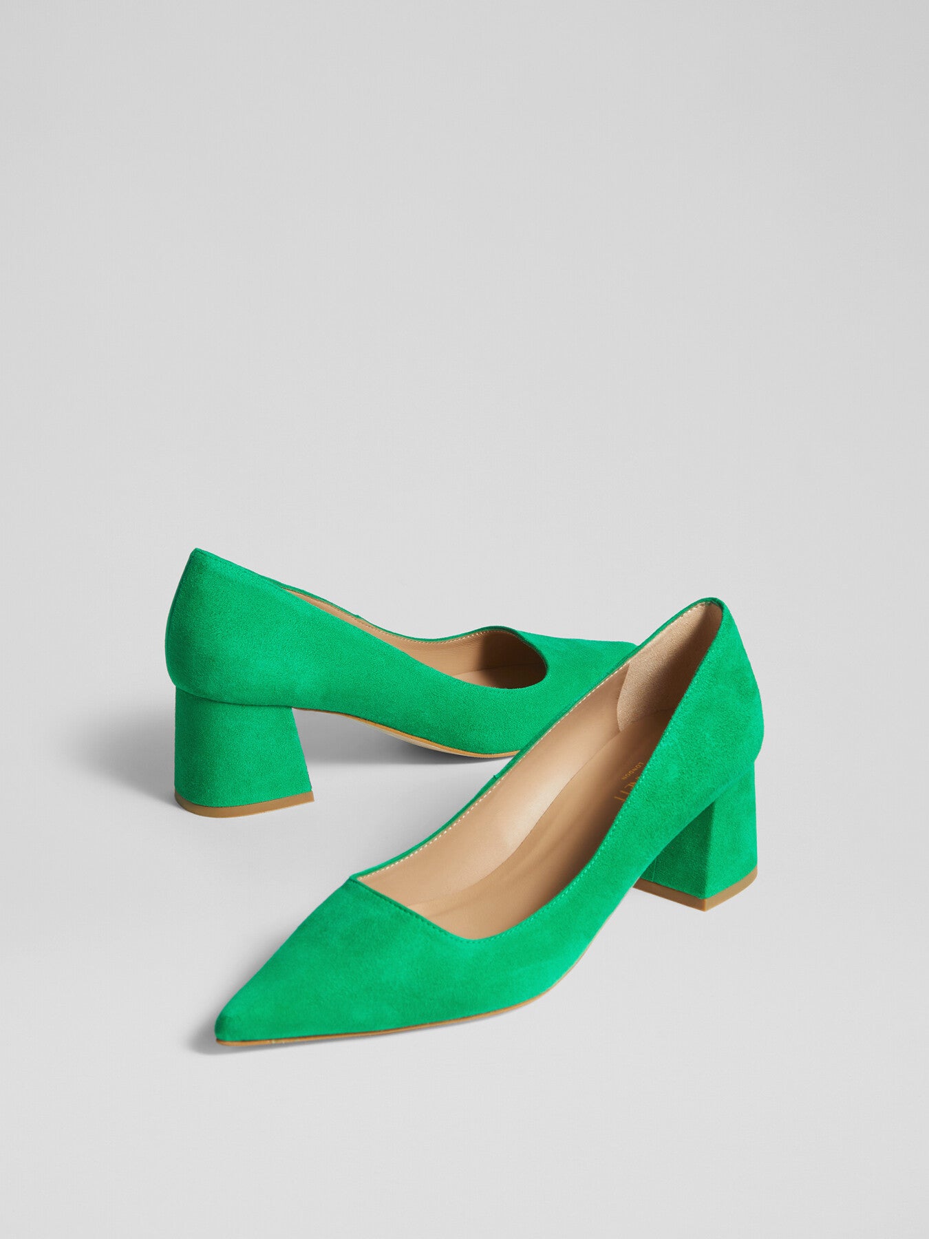 Sloane Suede Block Heel Courts