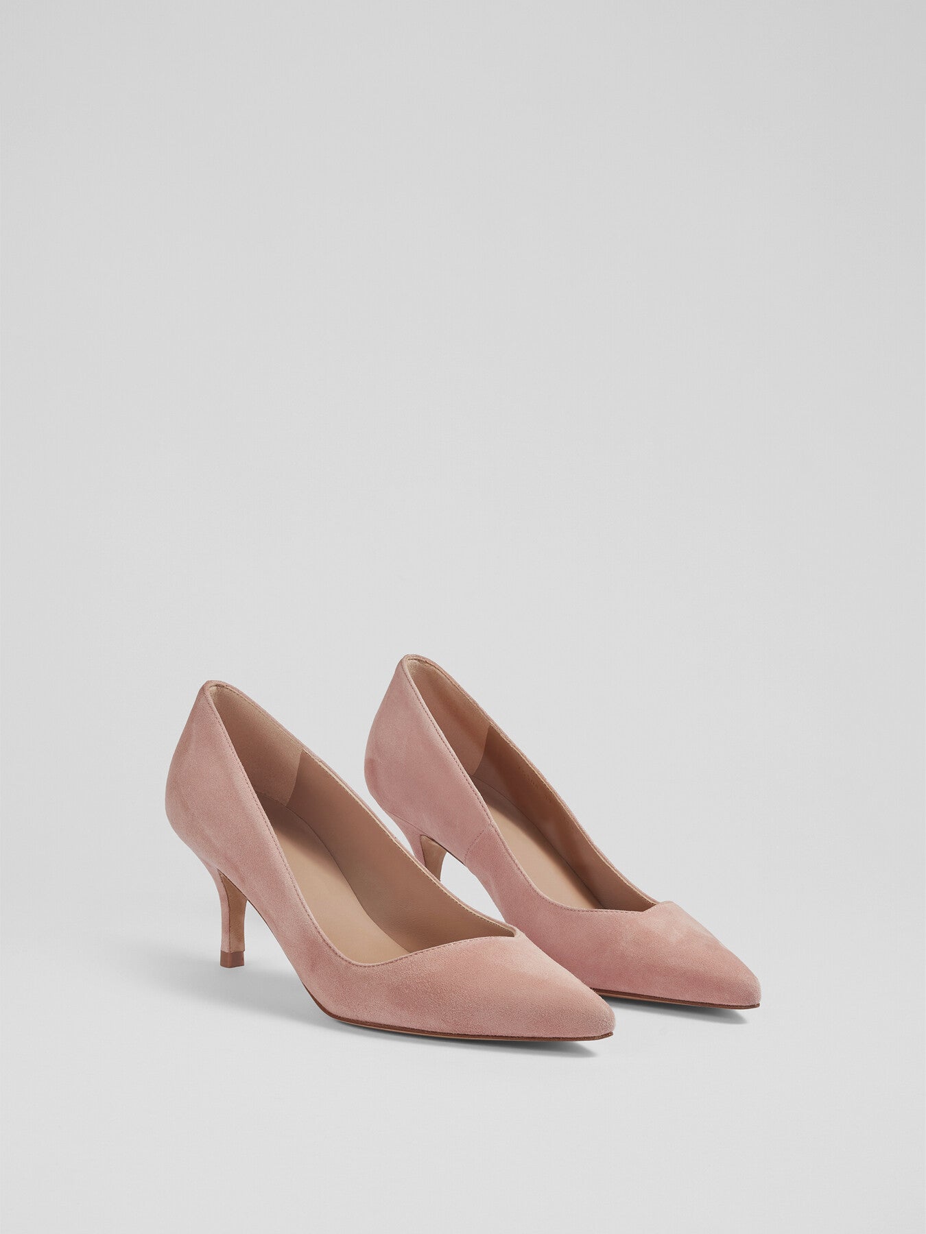 Farah Suede Asymmetric Kitten Heel Courts
