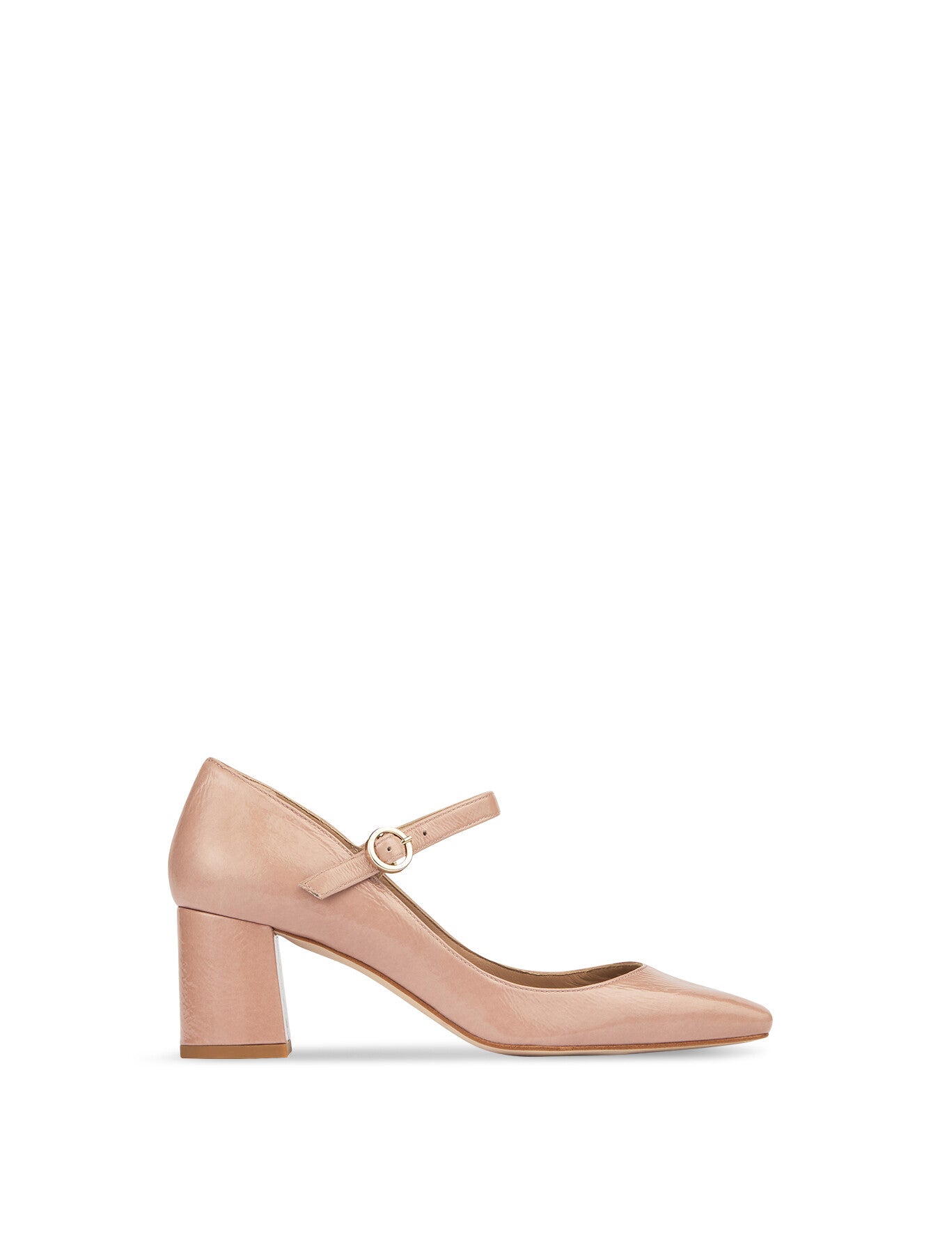 Winter Carnation Mary Jane Block Heel