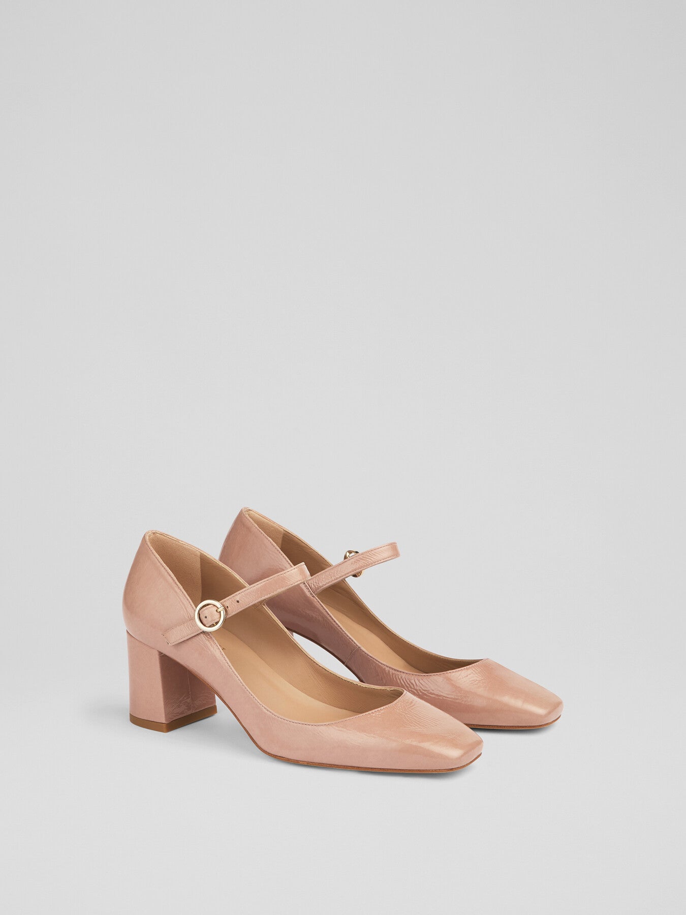 Winter Carnation Mary Jane Block Heel