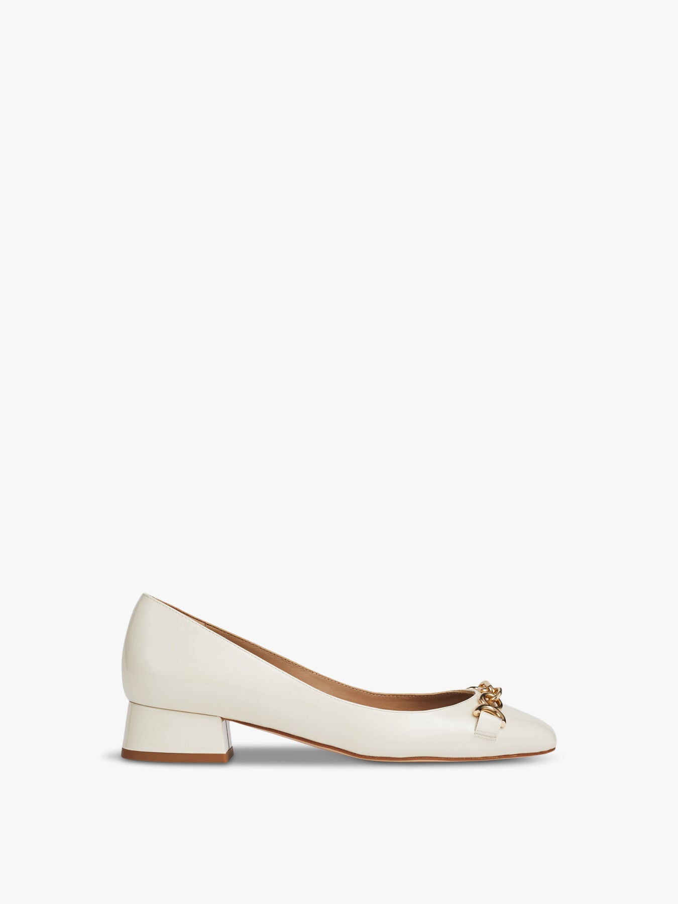 Blakely Ecru Patent Snaffle Pumps
