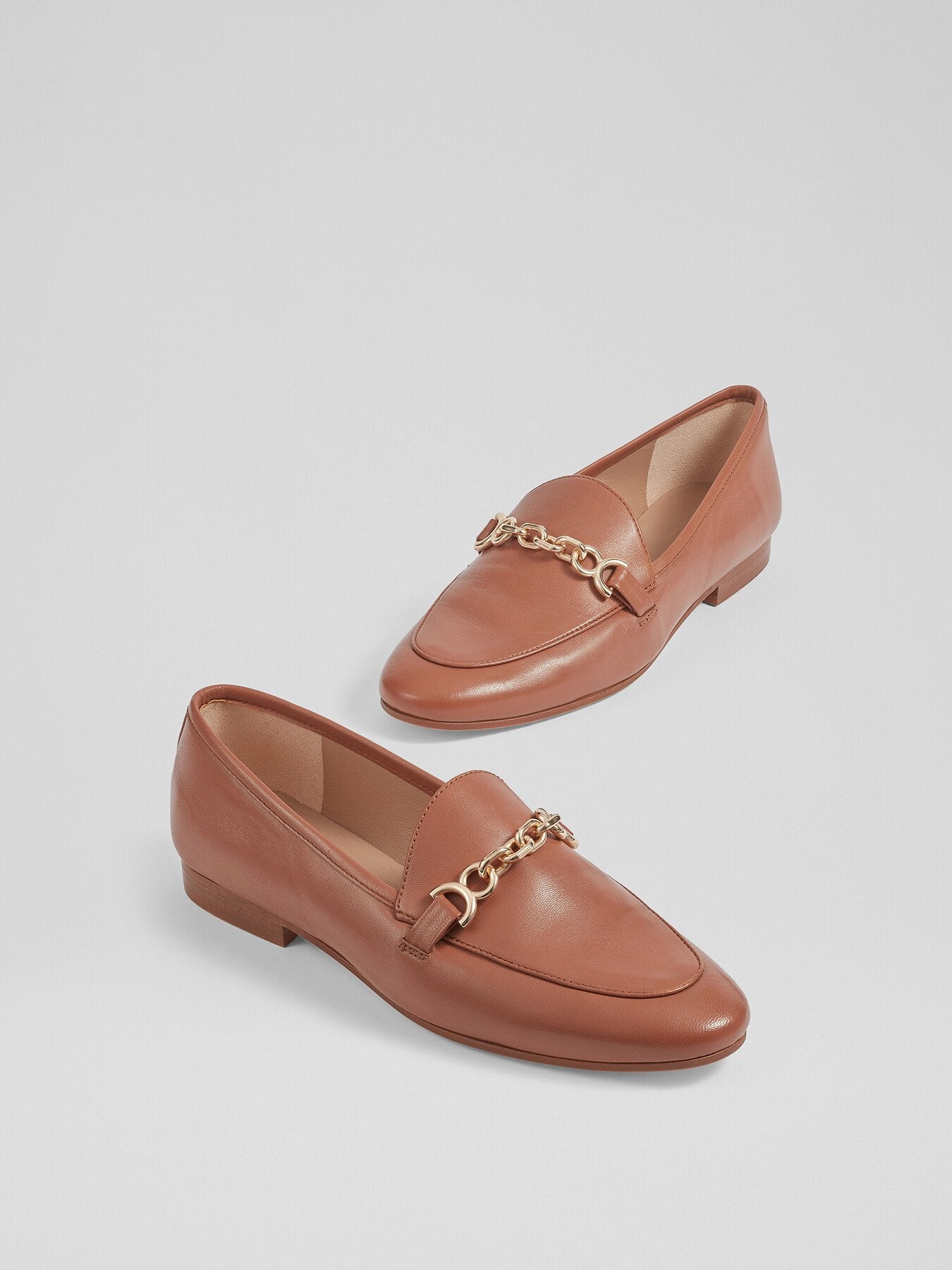 Adalynn White Leather Sffle Loafers