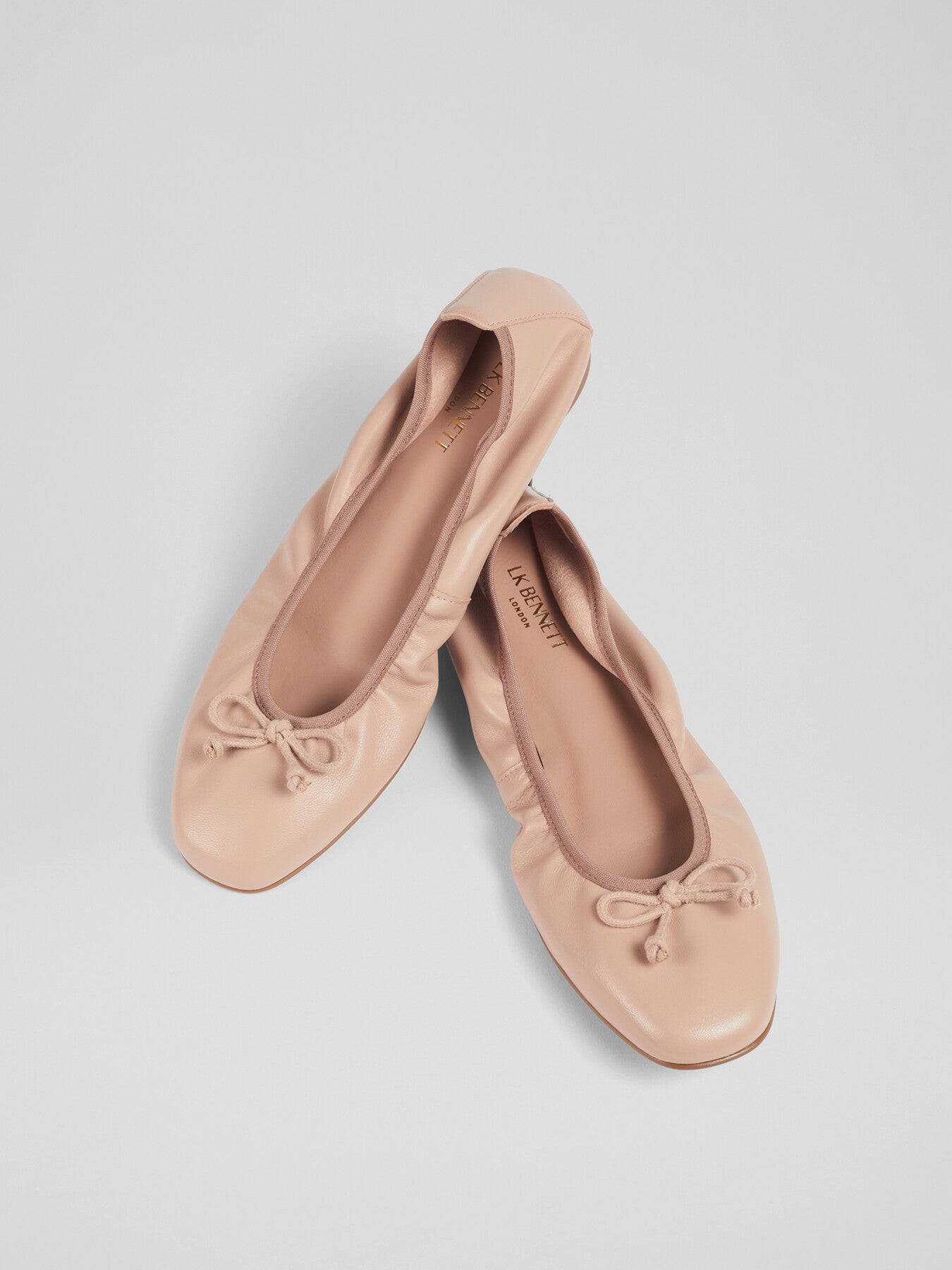 Trilly Trench Leather Ballet Pumps
