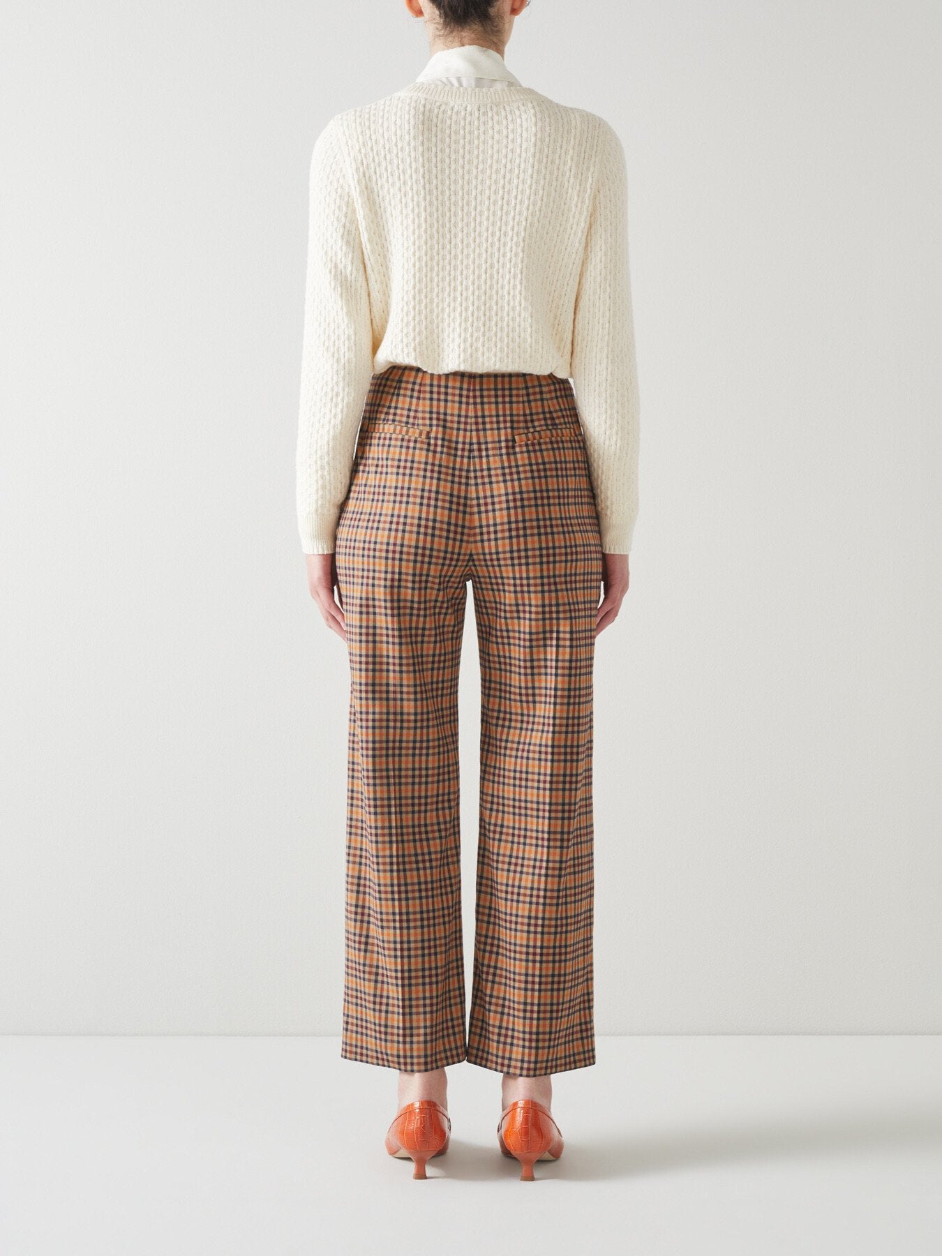 Polly Multi Check Sailor Trousers