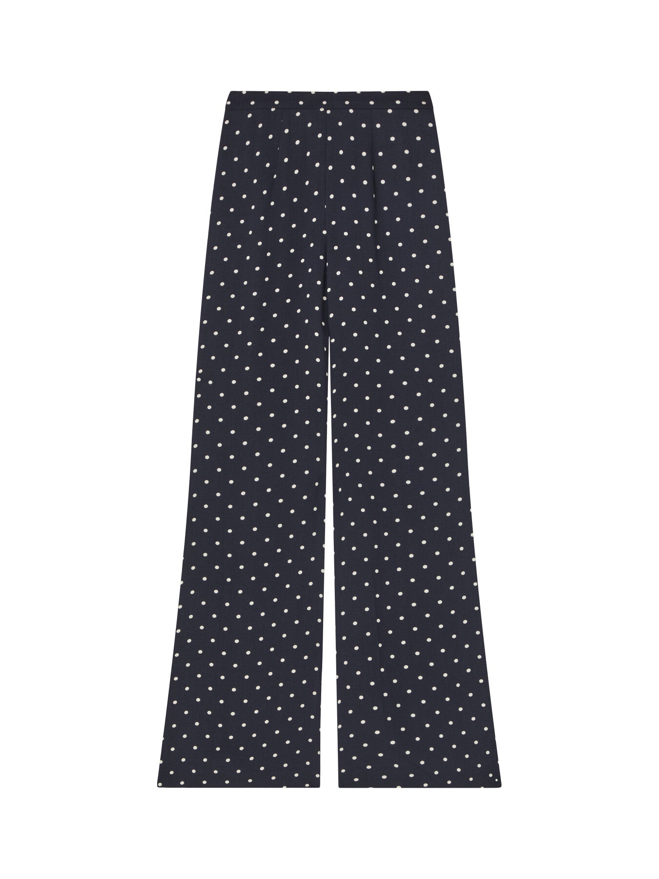 Elsie Spring Navy & Birch Viscose 40'S Polka Dot Trouse