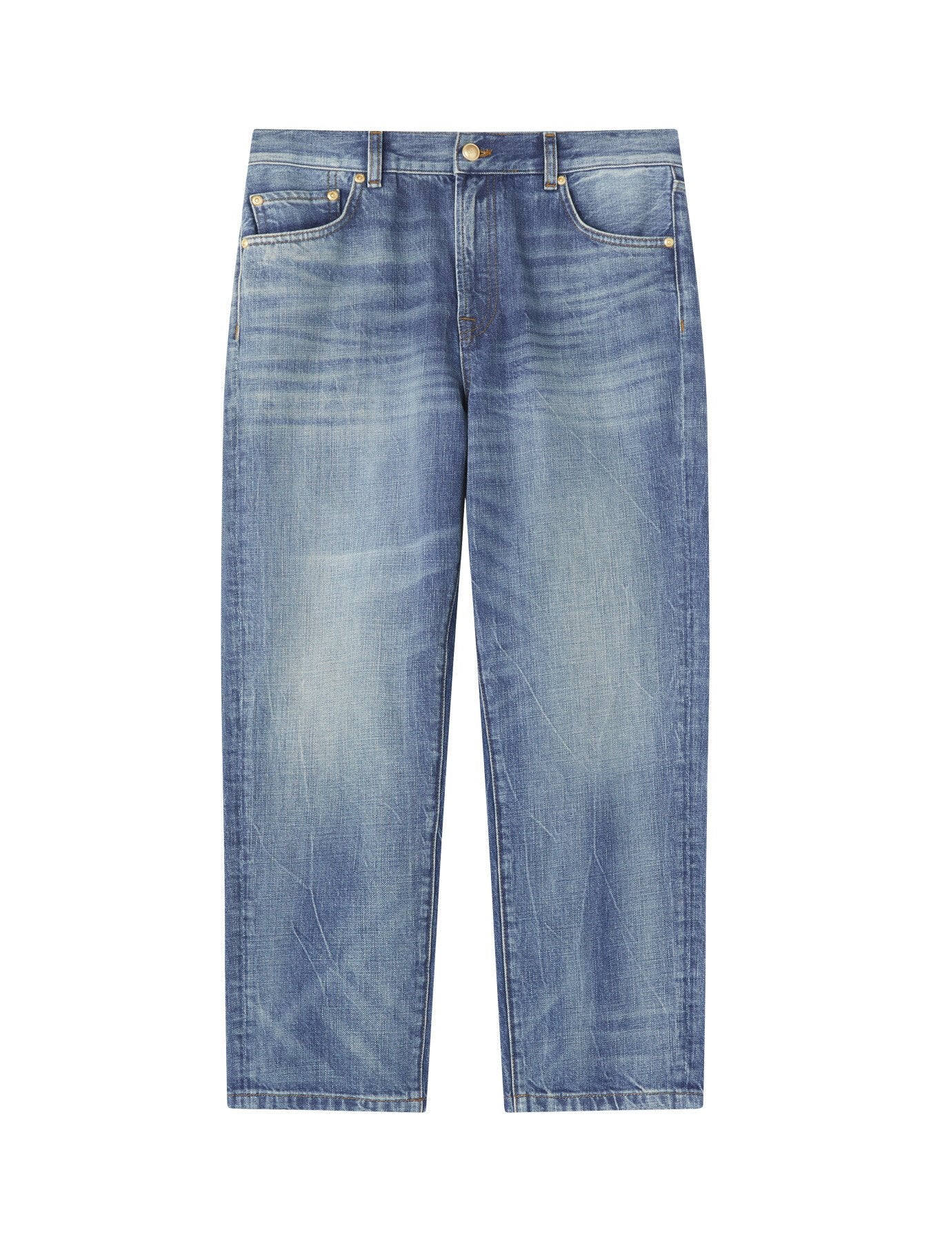 Fara Mid Indigo Denim Cropped Jeans