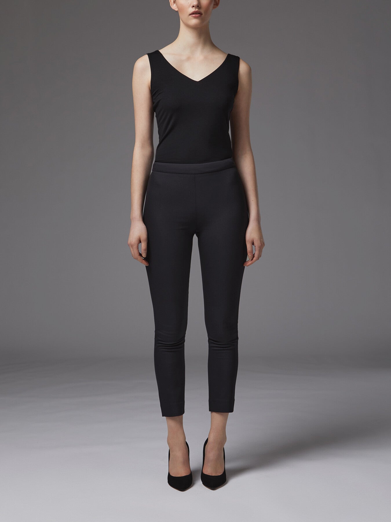 Evan Crepe Slim-Cut Trousers