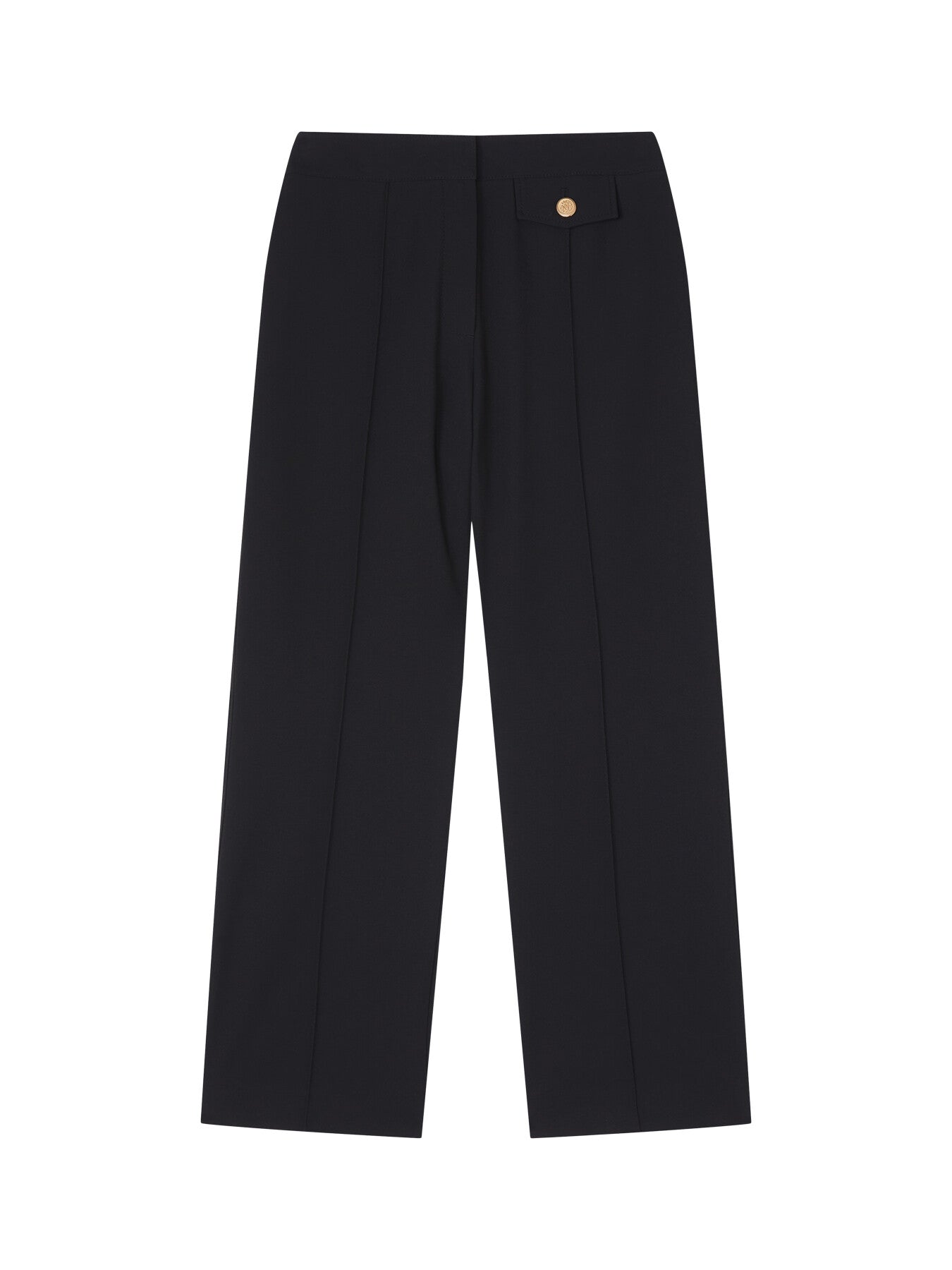 Soni Button-Detail Tailored Trousers