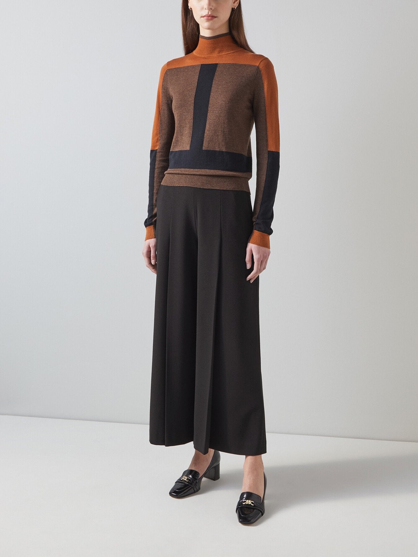 Eva Wide Crop Pleat Trouser