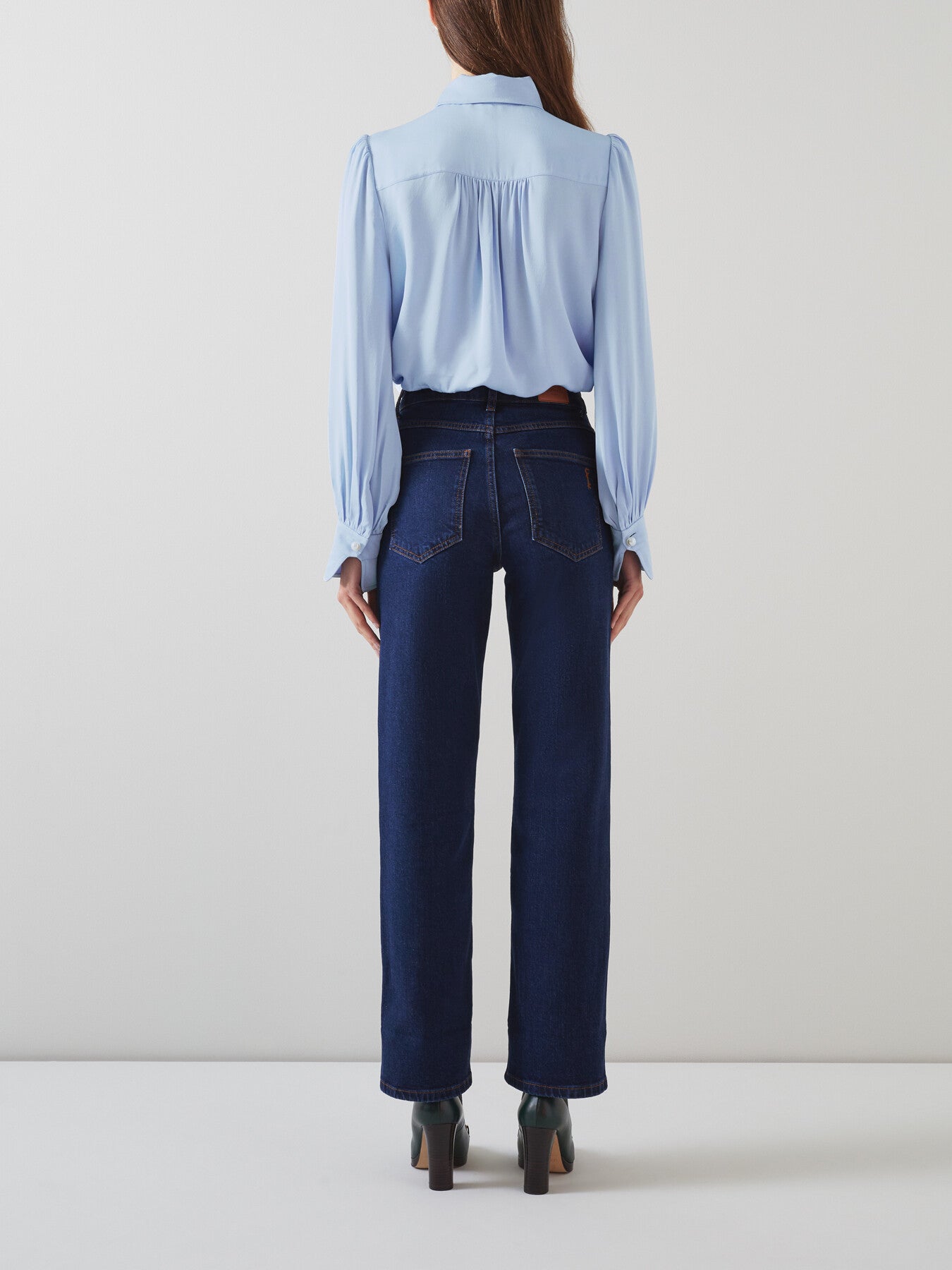 Hall Pale Tie-Neck Blouse