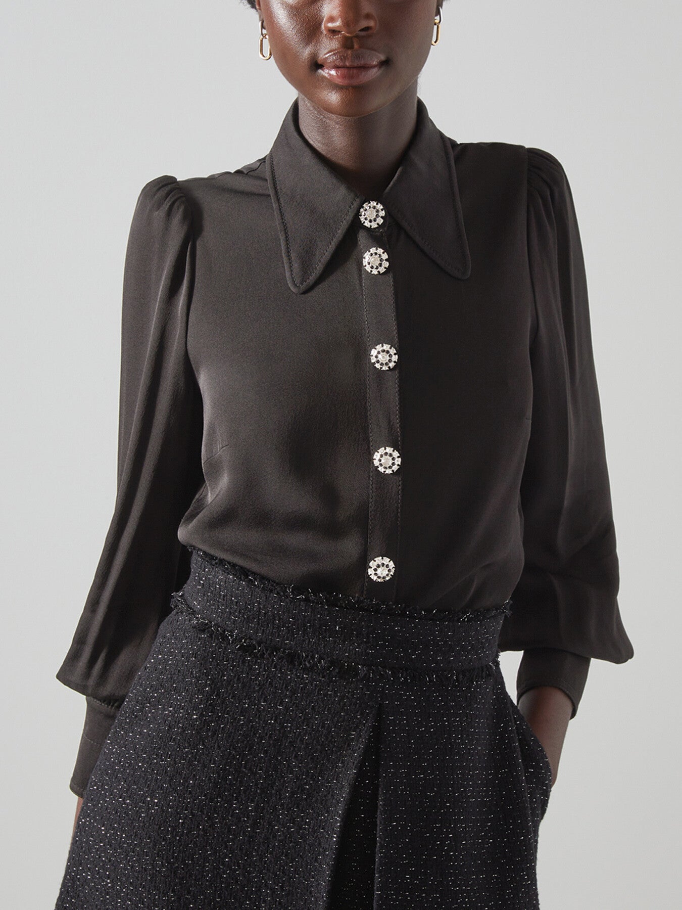 Sonya Monkey Print Viscose-Silk Blend Blouse