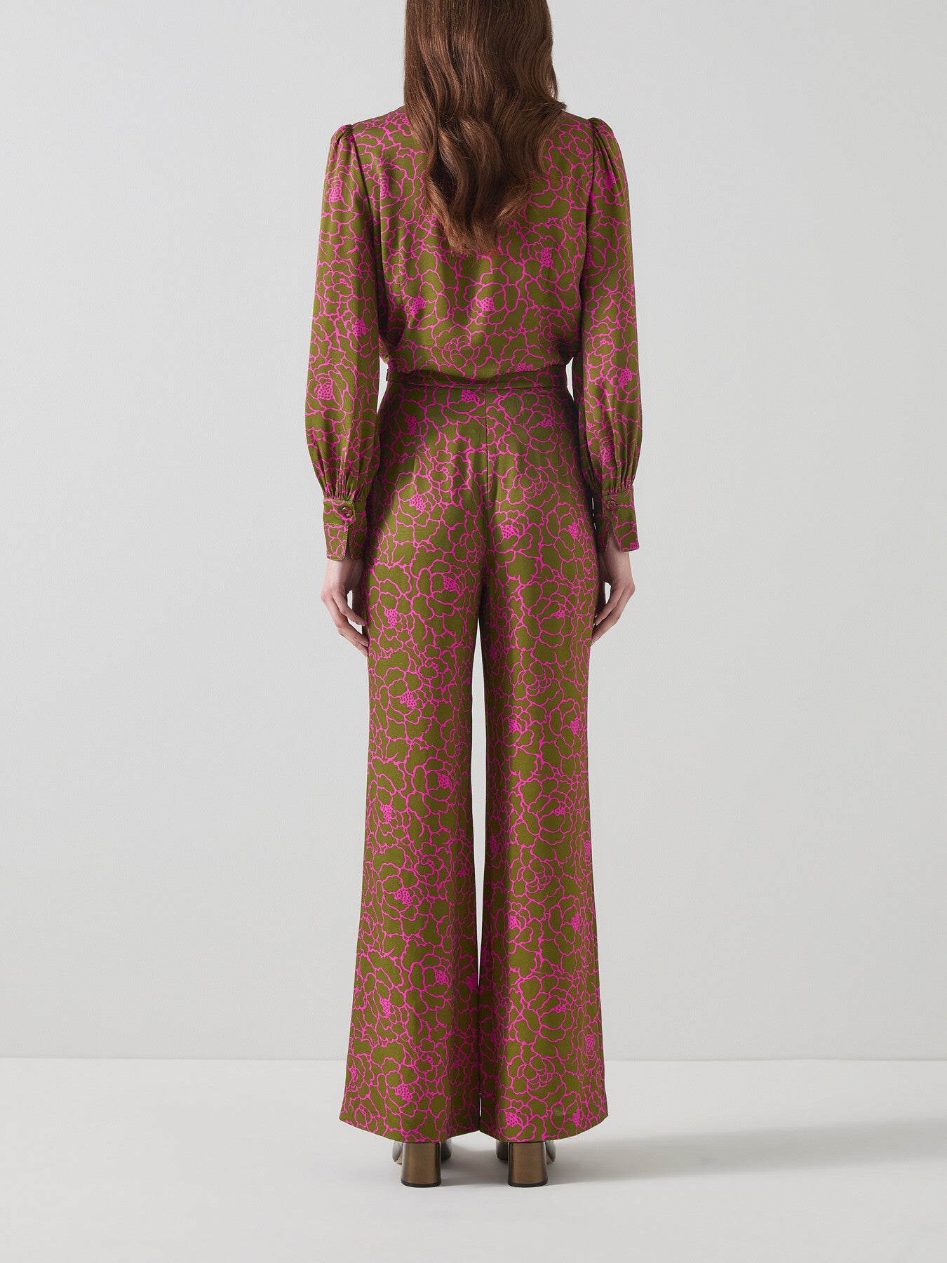 Sonya & Green Sketchy Flower Print Blouse