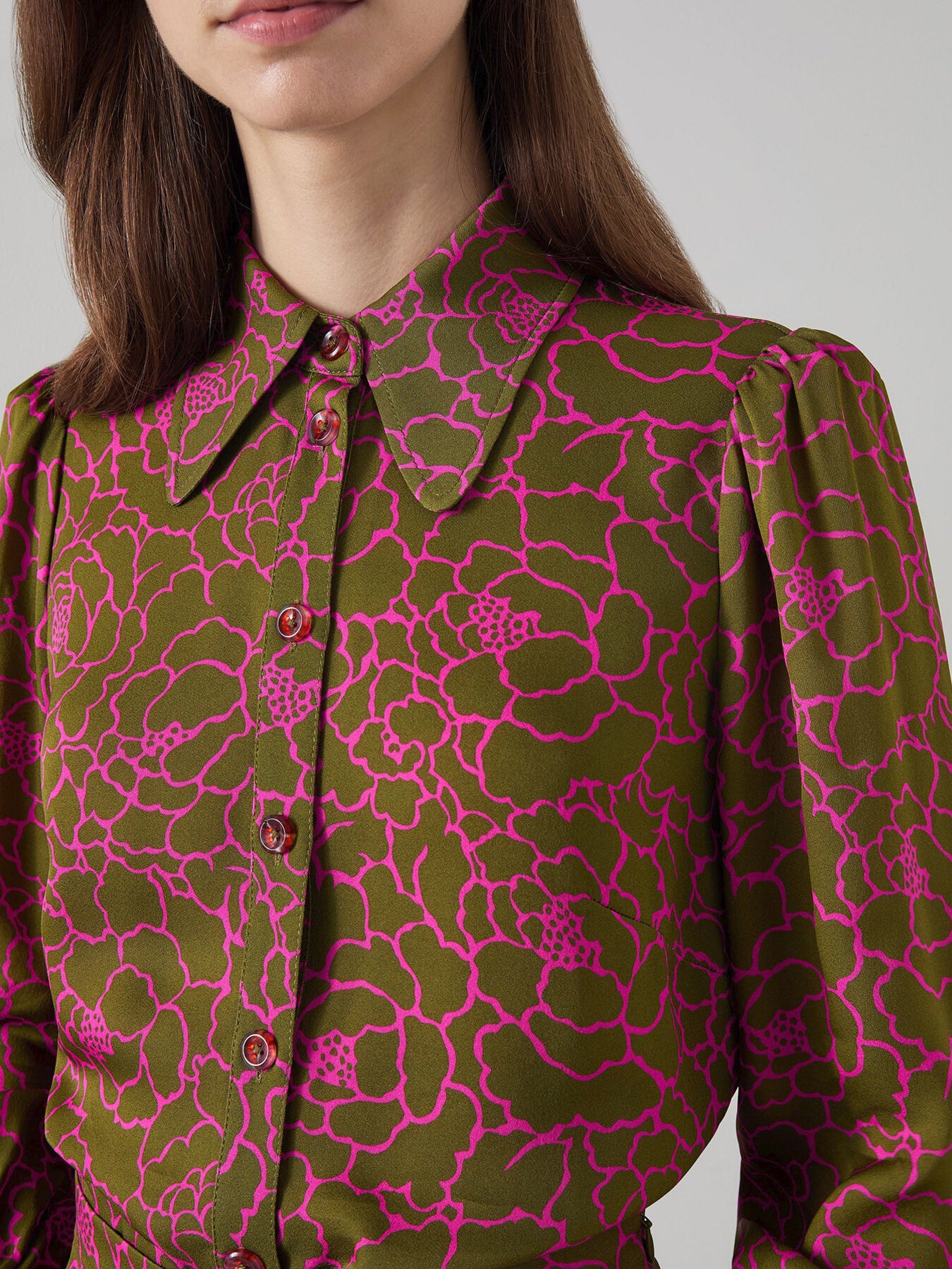 Sonya & Green Sketchy Flower Print Blouse