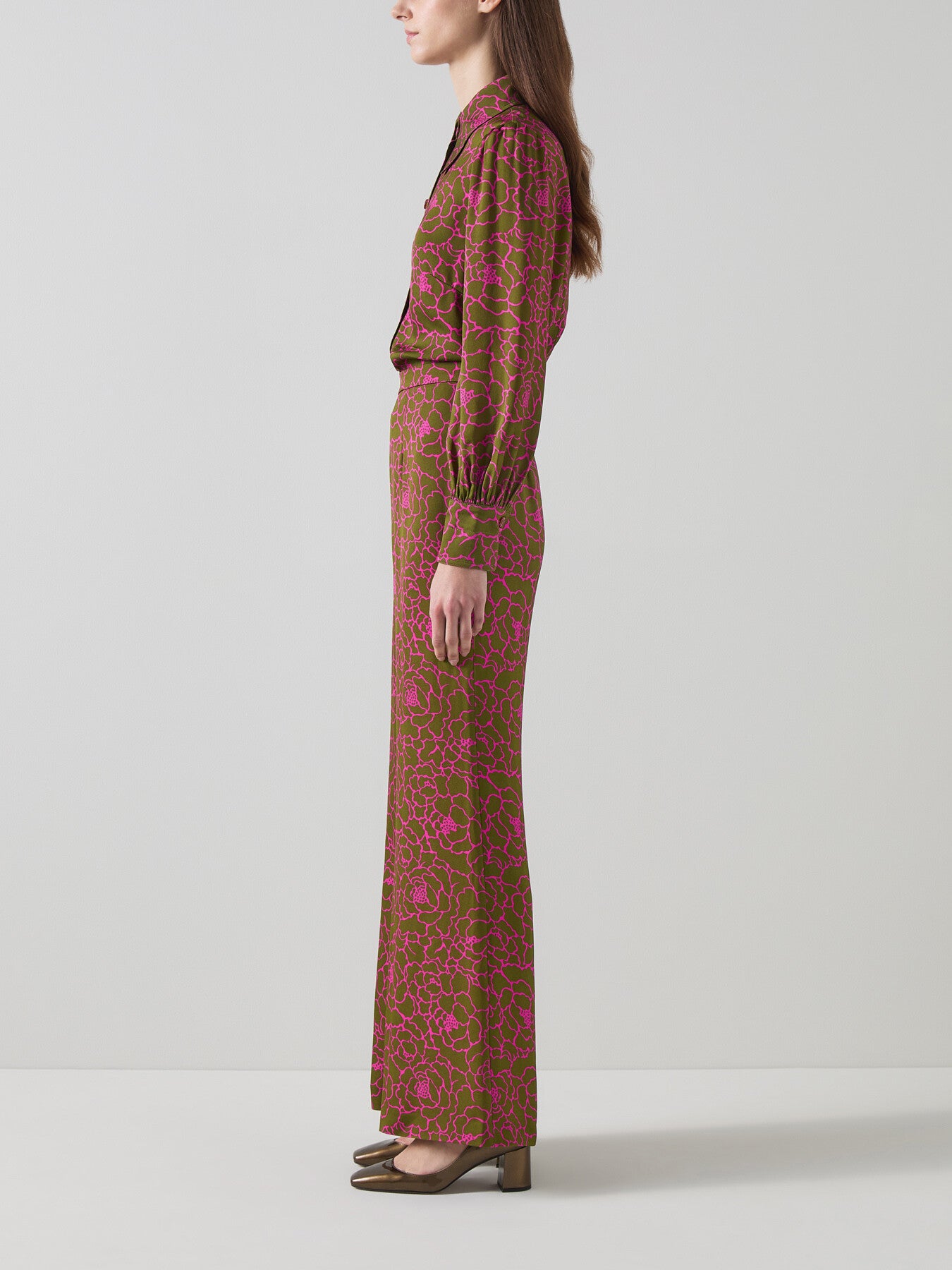 Sonya & Green Sketchy Flower Print Blouse