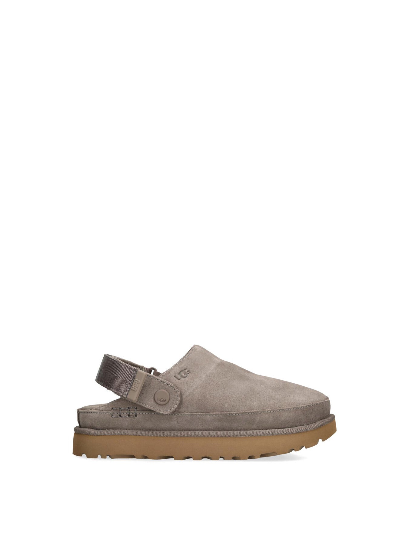 Golden Suede Clog Dark Grey