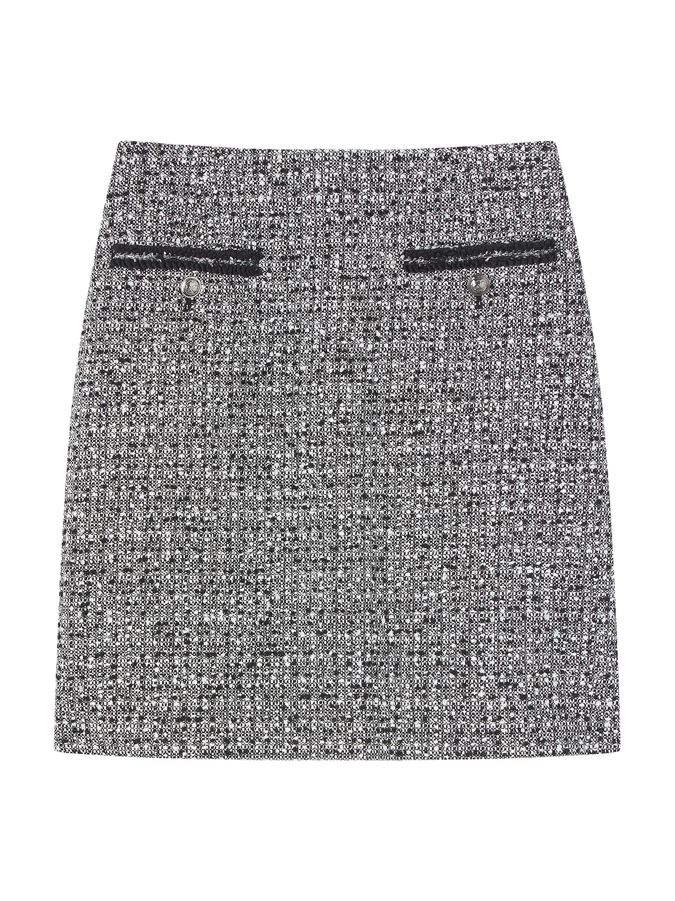 Charlie & Ivory Tweed & Trim Skirt