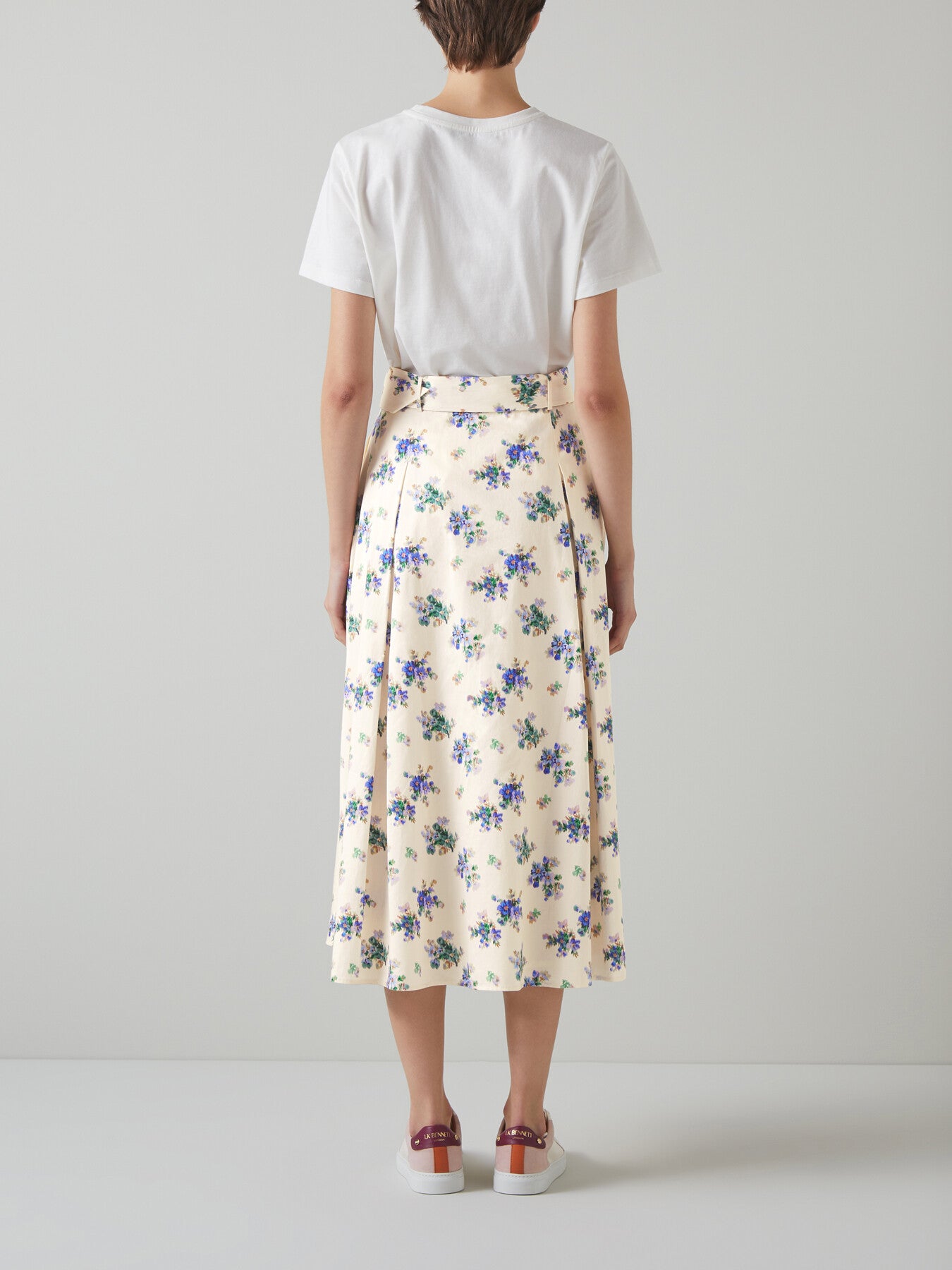 Elodie Bouquet Print Organic Cotton Skirt