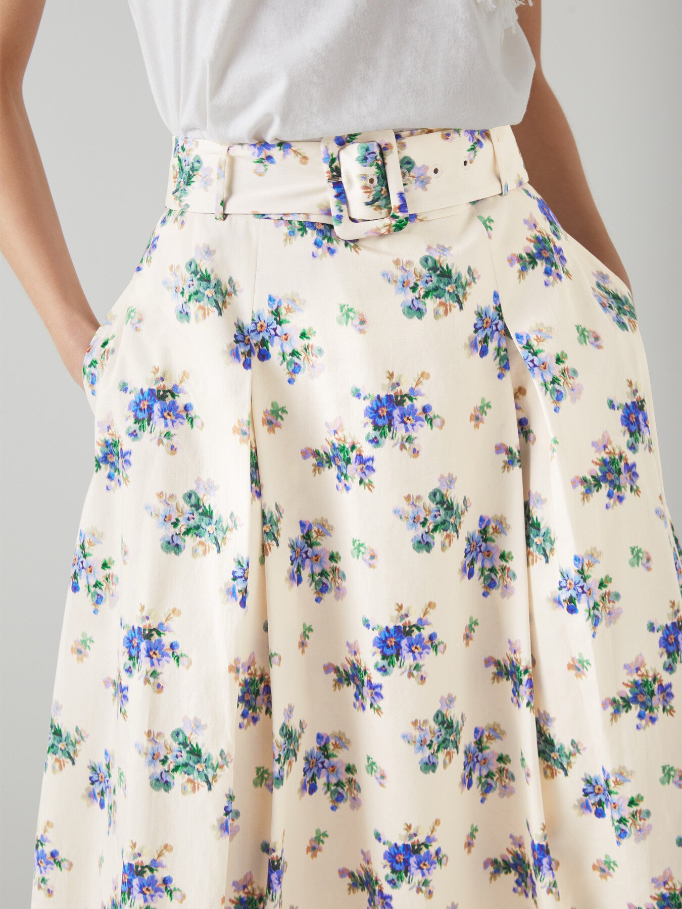 Elodie Bouquet Print Organic Cotton Skirt