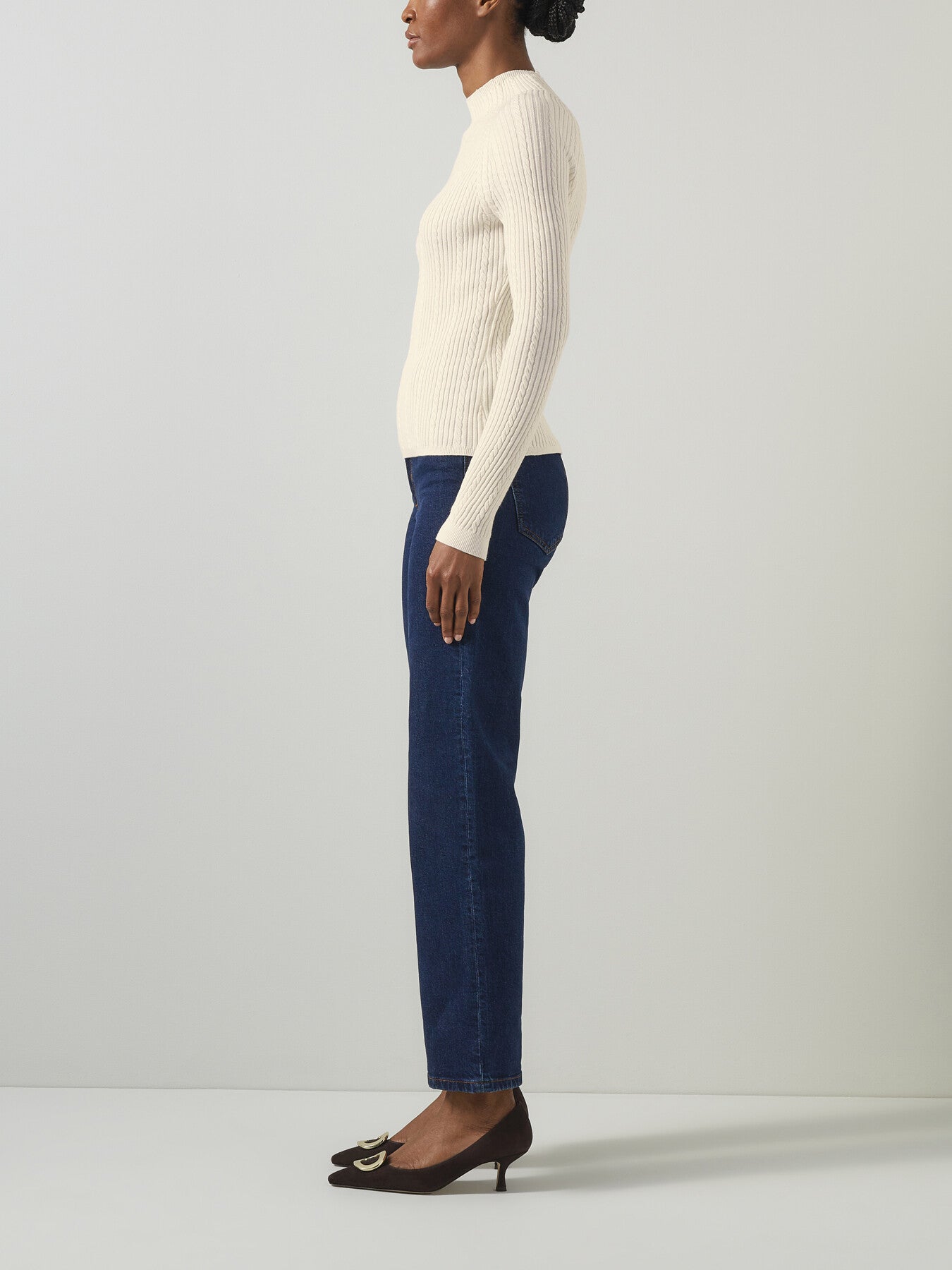 West Coconut Milk Cable Stitch Sweater