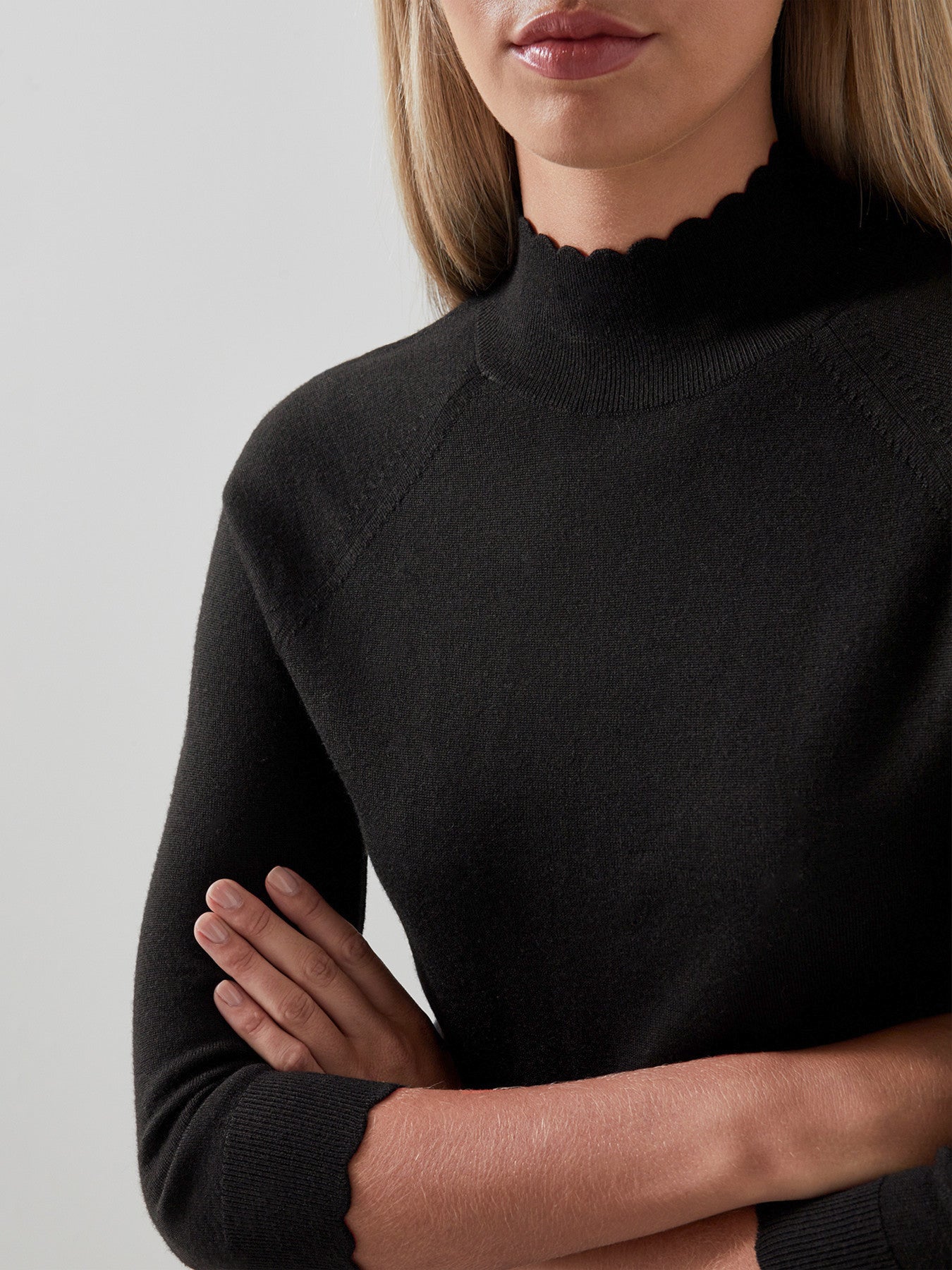 Betty Merino Wool Scallop Edge Jumper