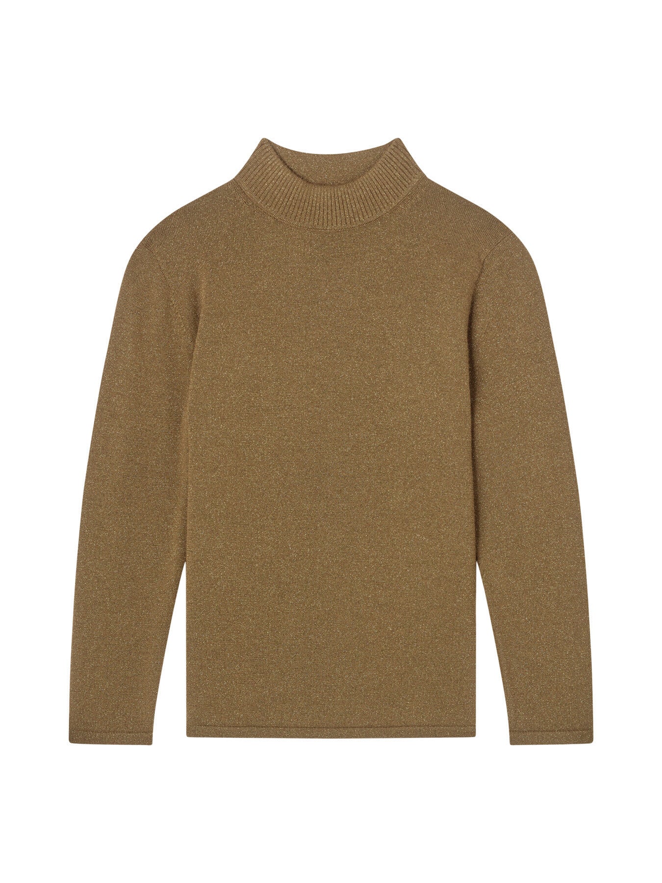 Sadie Gold Turtle Neck Metallic Knit Top