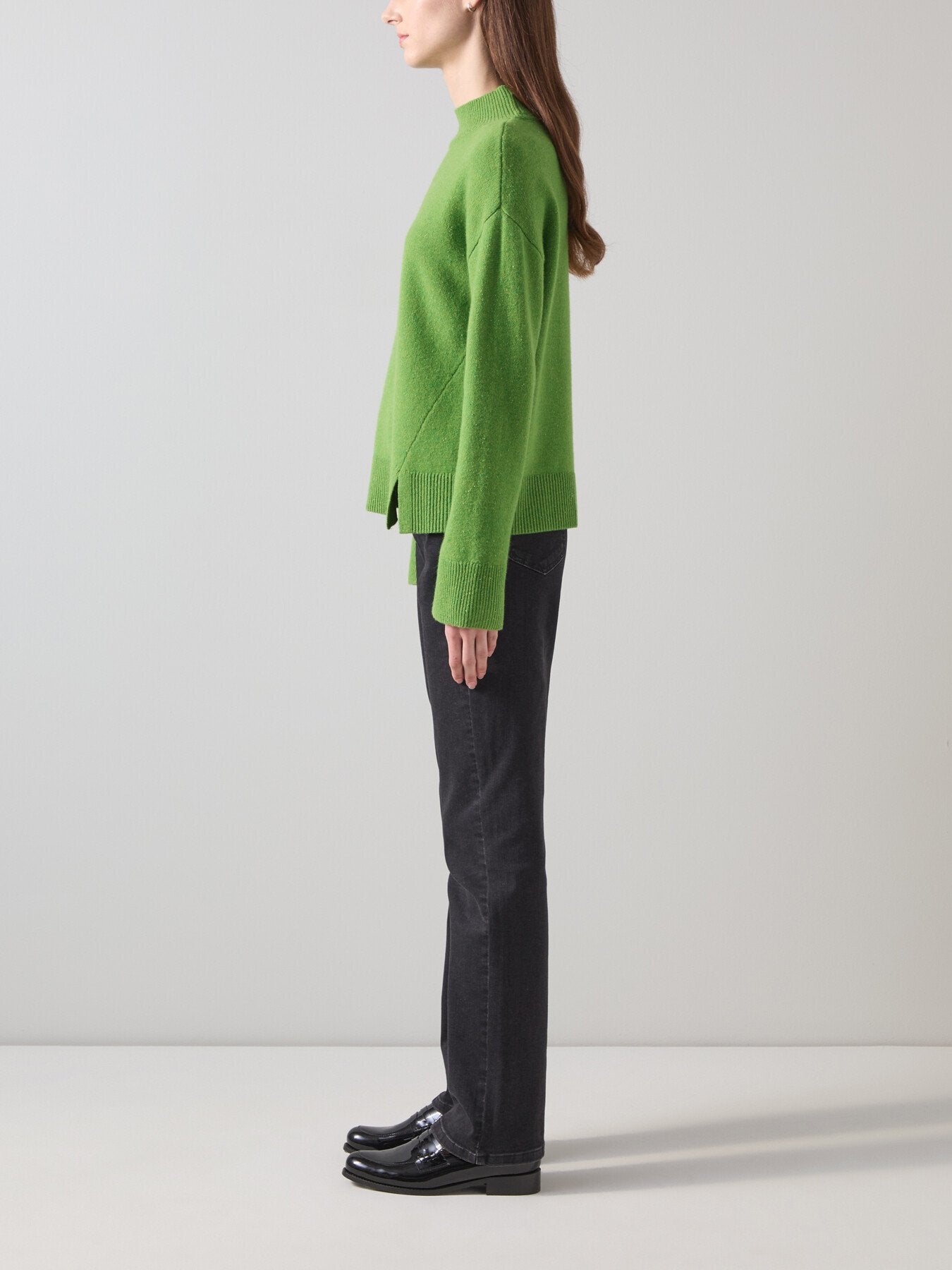 Zoe Bright Split Detail Boxy Knit Jumper