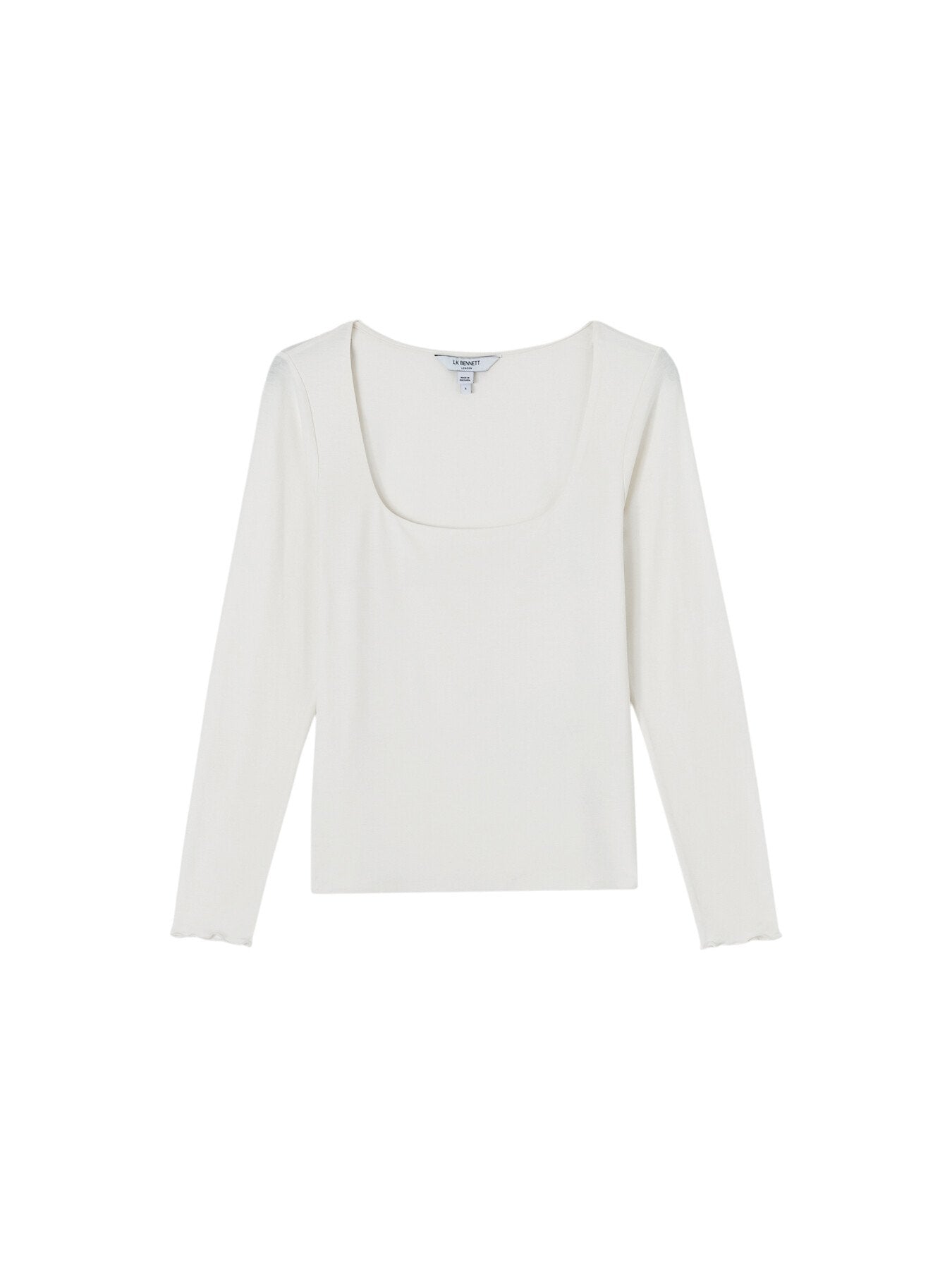 May Ivory Lenzing™ Ecovero™ Viscose Square Neck Top