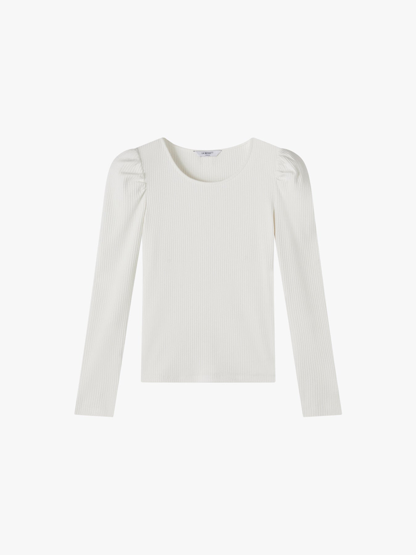 Eleanor Ivory Jersey Ribbed Top