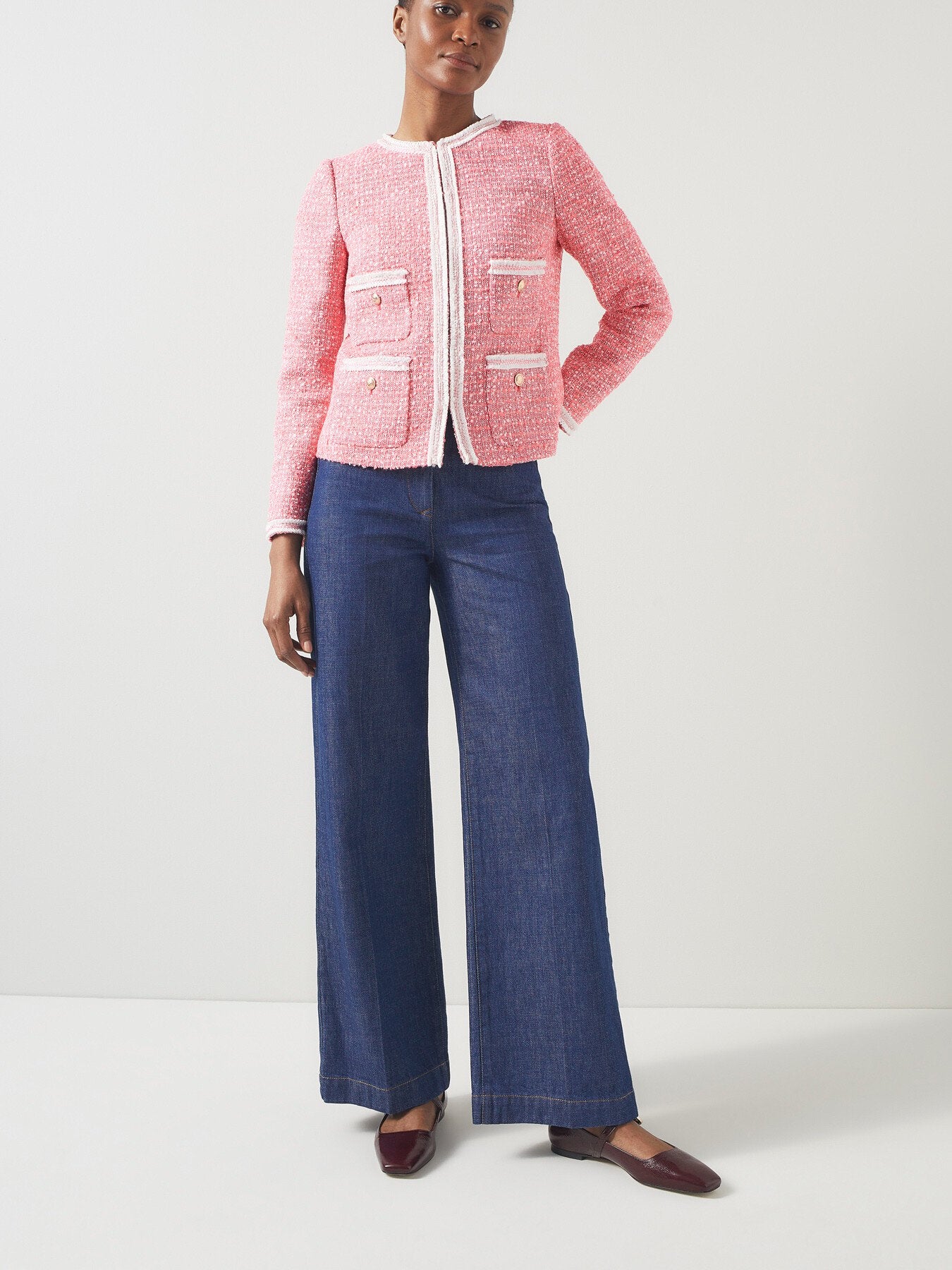 Charlie & Ivory Tweed And Trim Jacket
