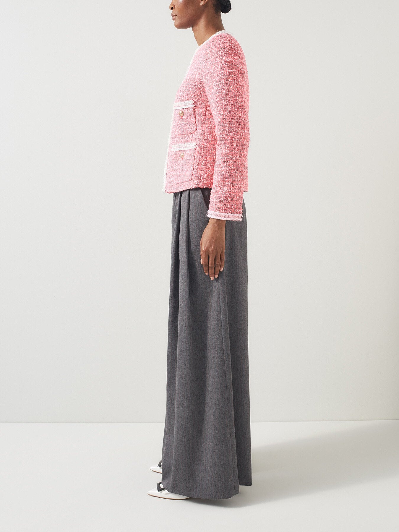 Charlie & Ivory Tweed And Trim Jacket