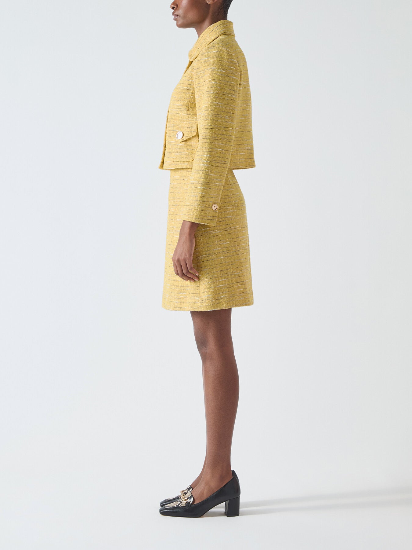 Varley Cotton Blend Tweed Jacket With Pocket D