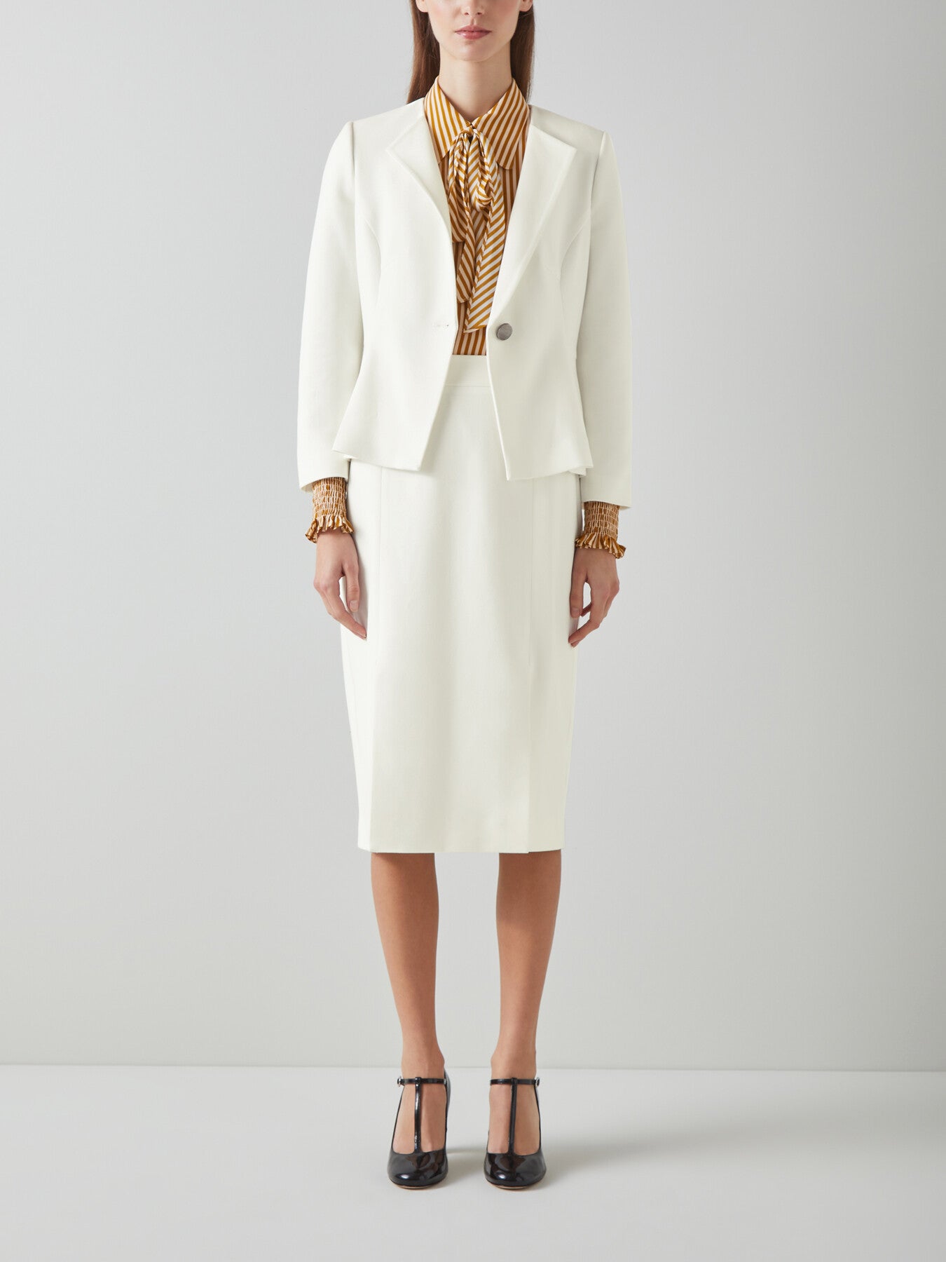 Sky Lenzing™ Ecovero™ Viscose Blend Crepe Jacket