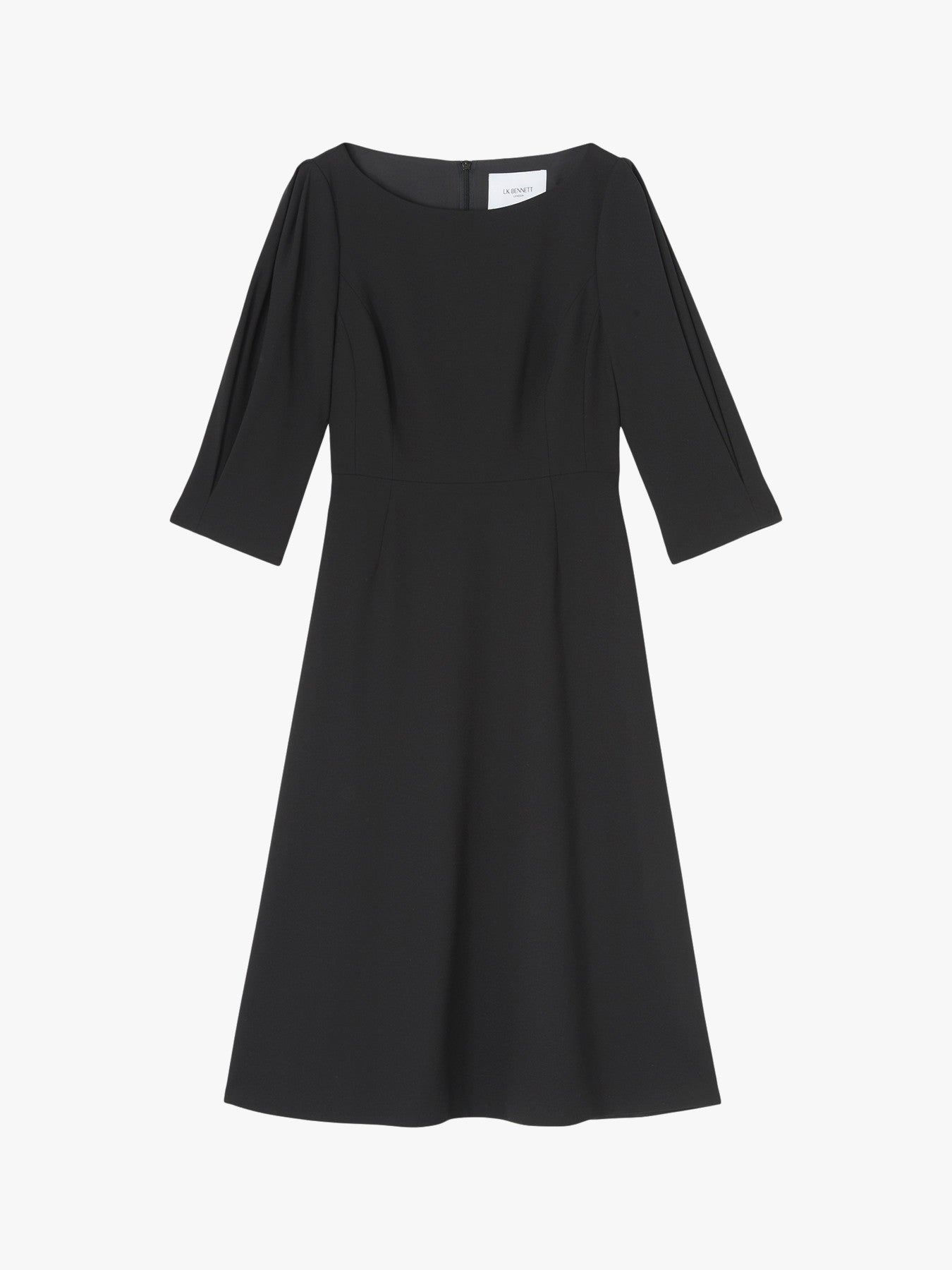 Lemoni Black Crepe Fit And Flare Dress